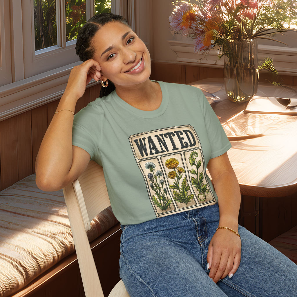Wanted Poster Weed Plant Posse T-Shirt – Punny Garden Humor