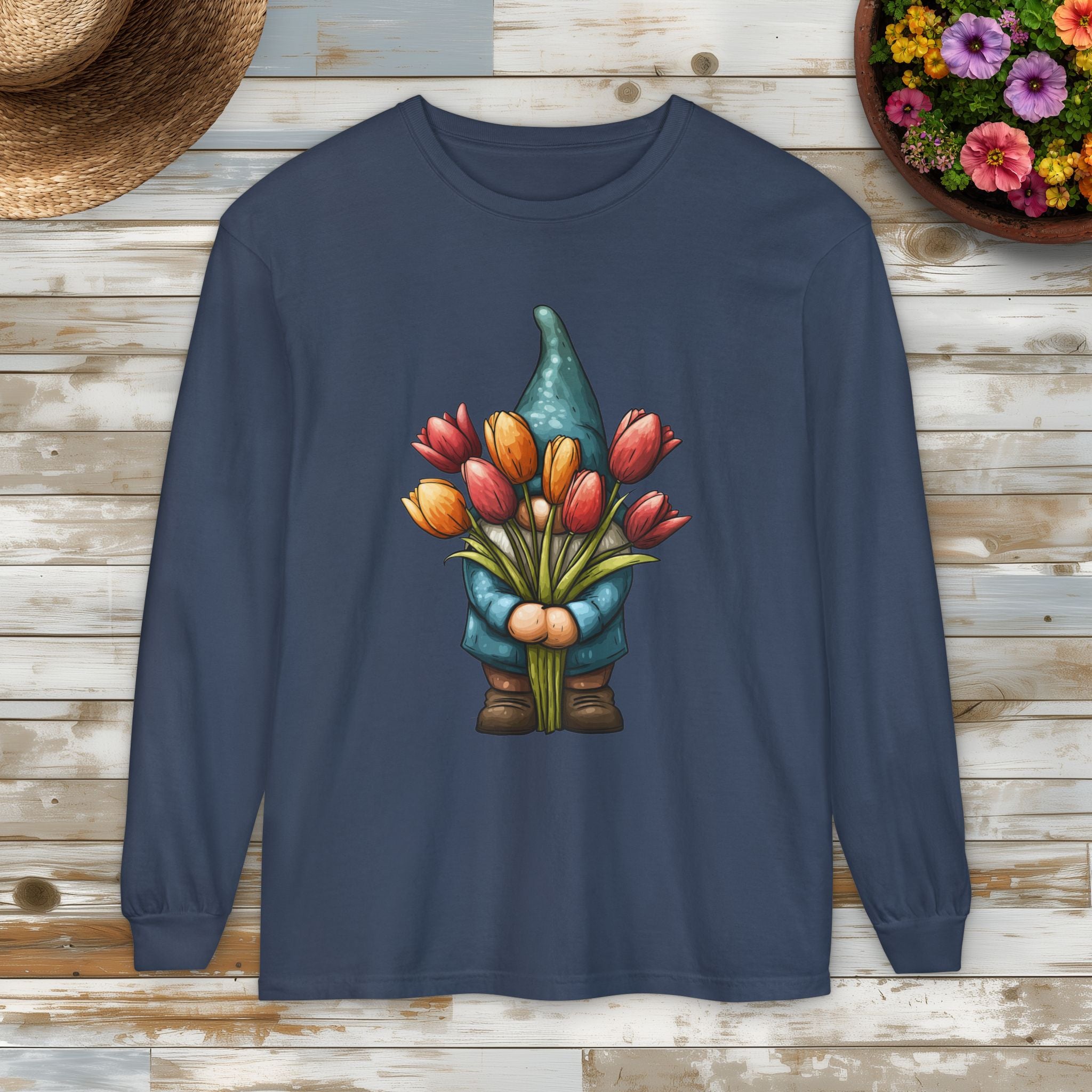 Bashful Romantic Gnome Long Sleeve Tee