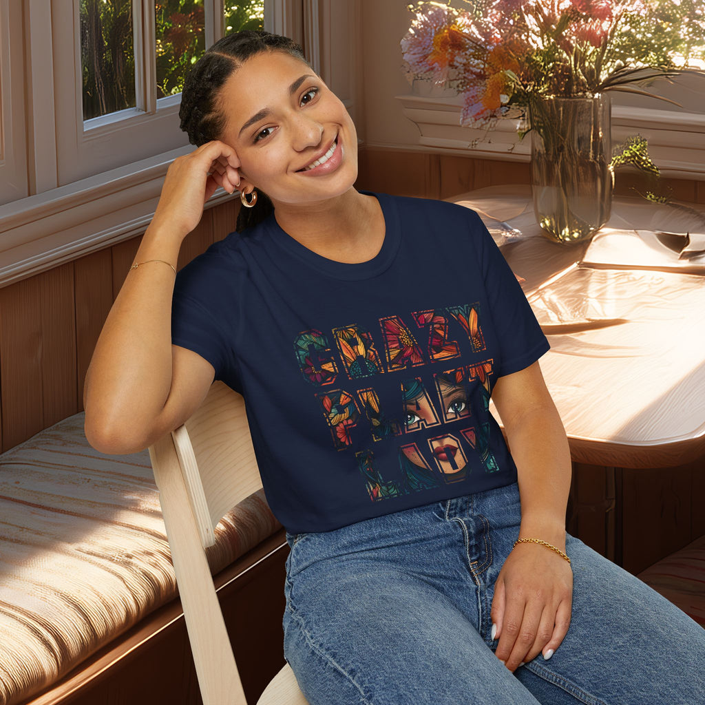 Boho Crazy Plant Lady T-Shirt for  Backyard Gardeners