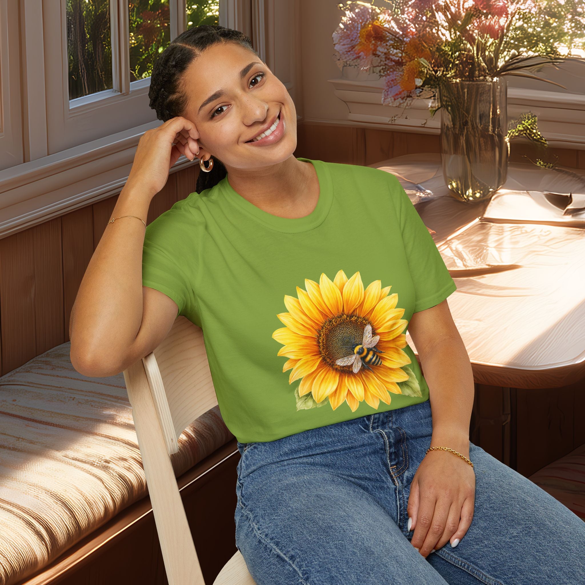 Sunflower and Honeybee T-Shirt