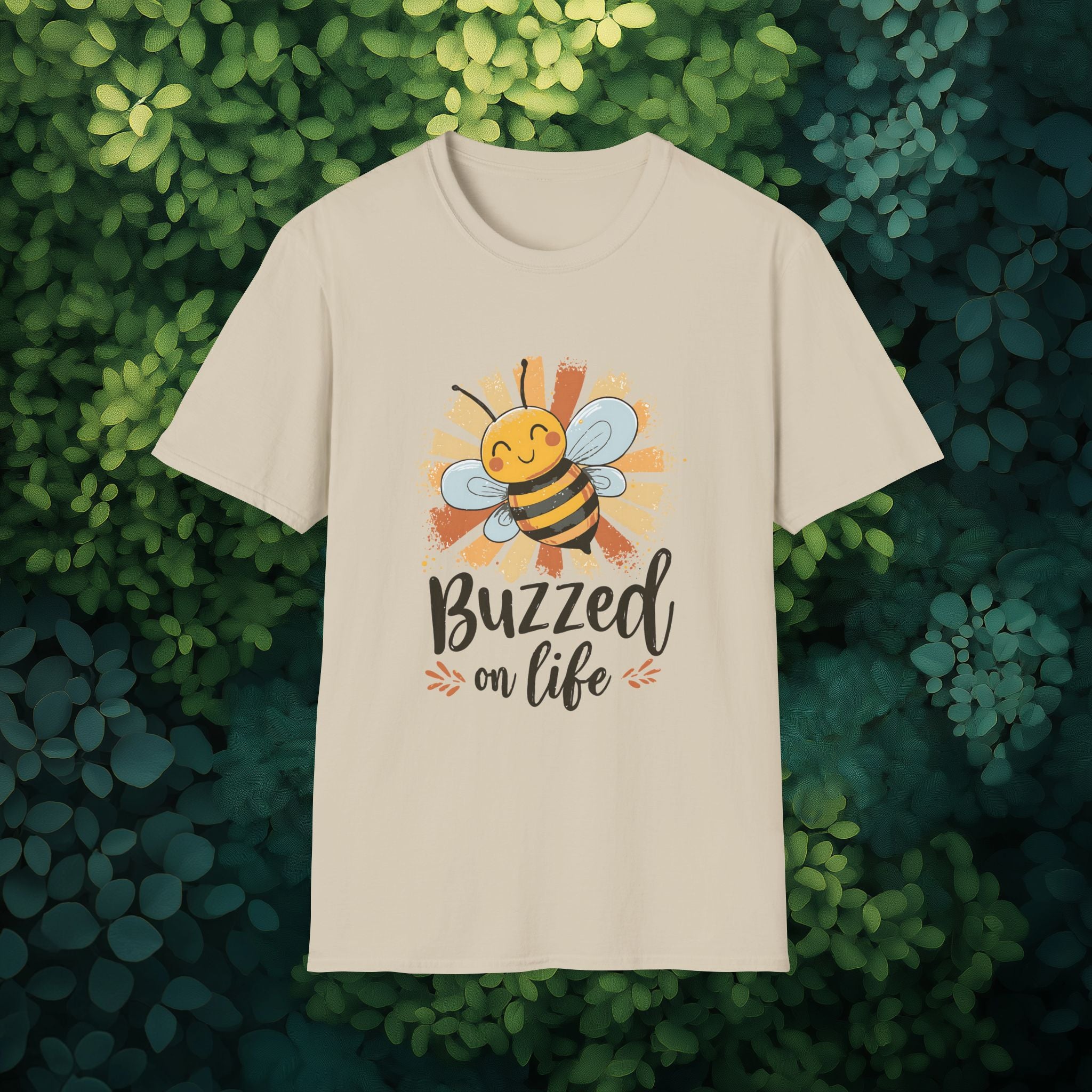 Buzzed on Life Honey Bee T-shirt for Nature Lovers