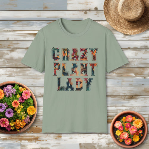 Boho Crazy Plant Lady T-Shirt for  Backyard Gardeners