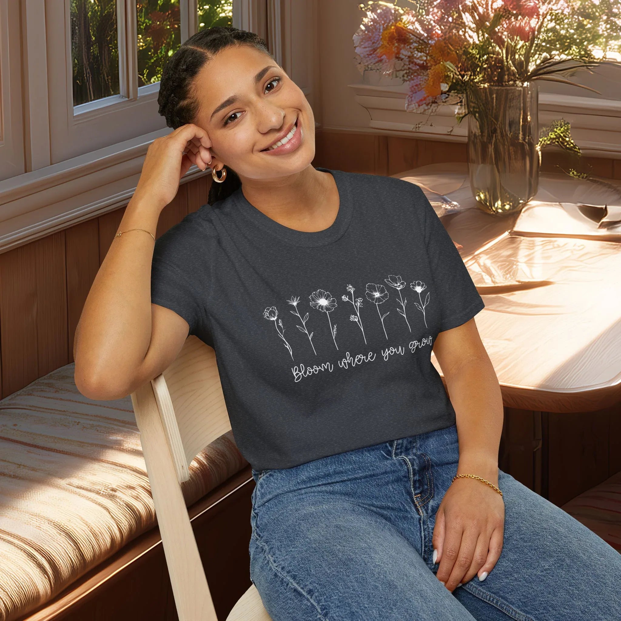 Bloom Where You Grow Motivational T-Shirt