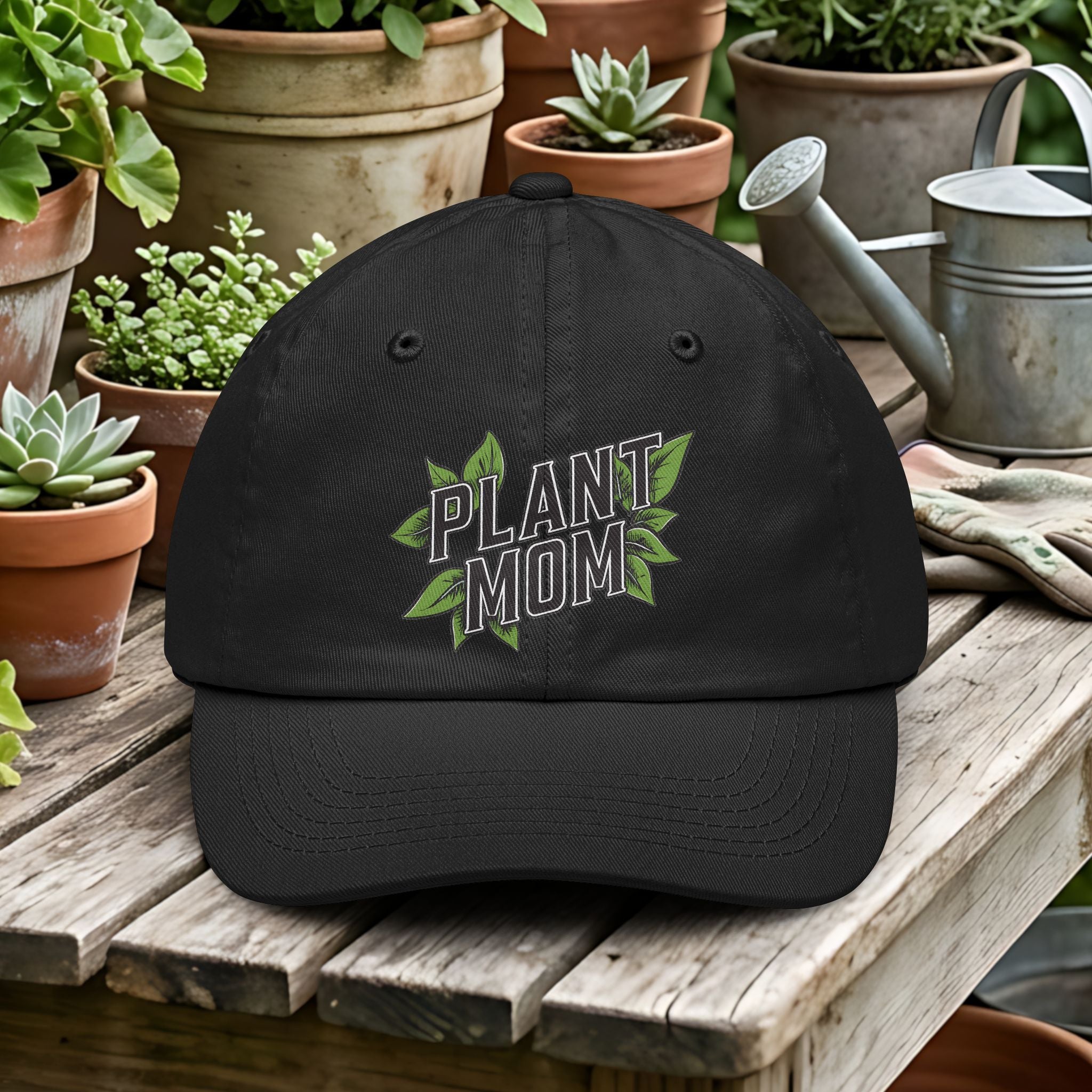 Plant Mom Collegiate Style Gardening Hat