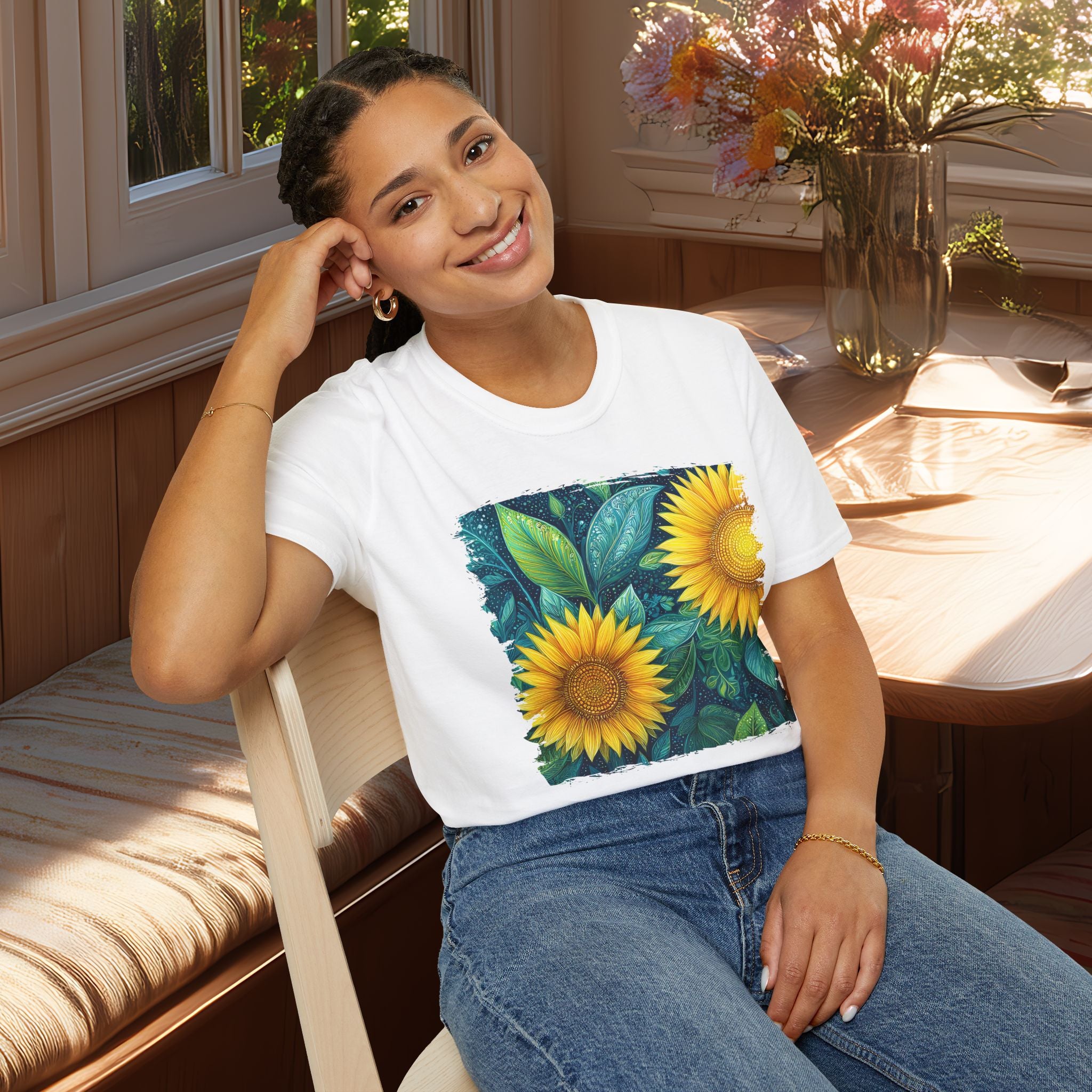 Whimsical Sunflower Garden T-Shirt