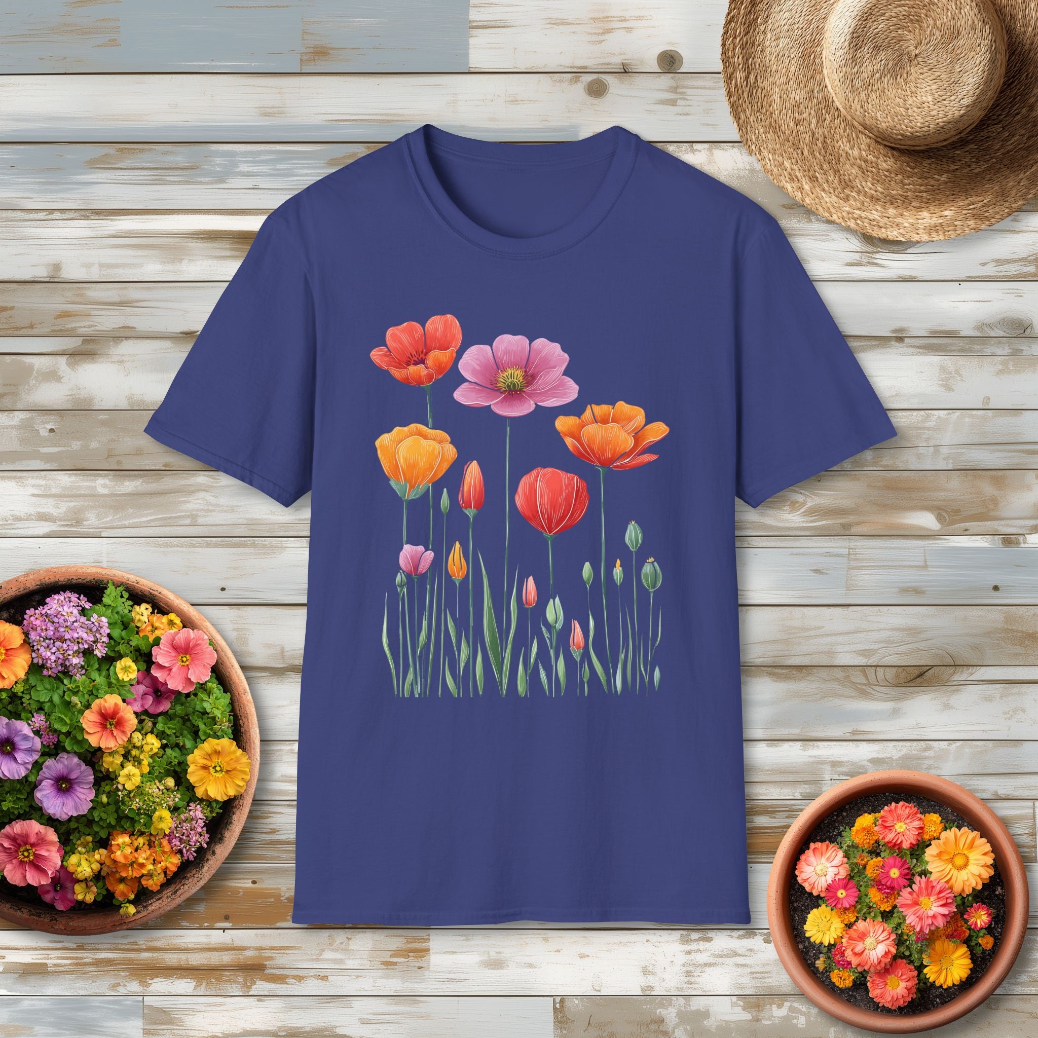 Blooming Poppies T-Shirt for Gardeners