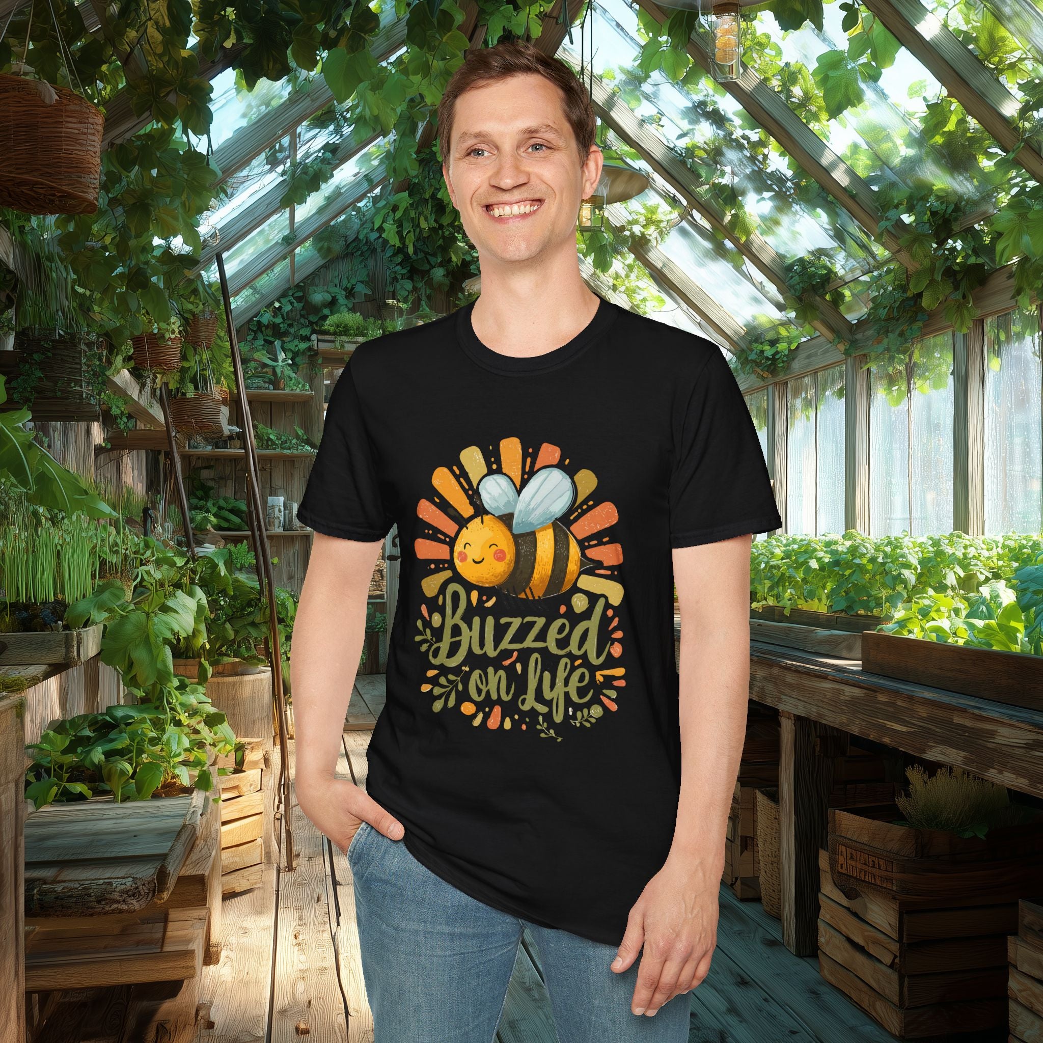 Buzzed on Life Sweet Bee T-shirt for Nature Lovers