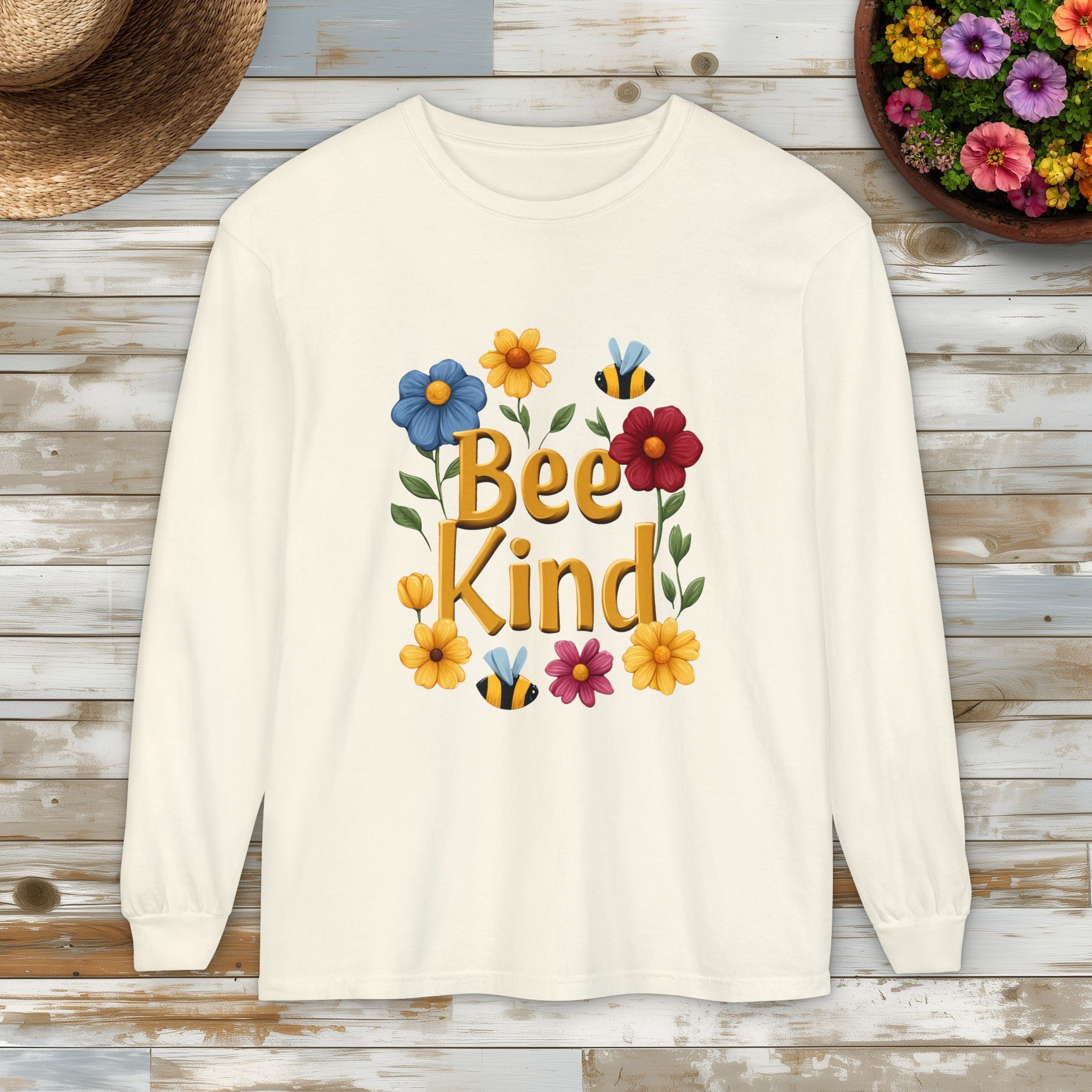 Bee Kind Bloom and Bee Long Sleeve Tee