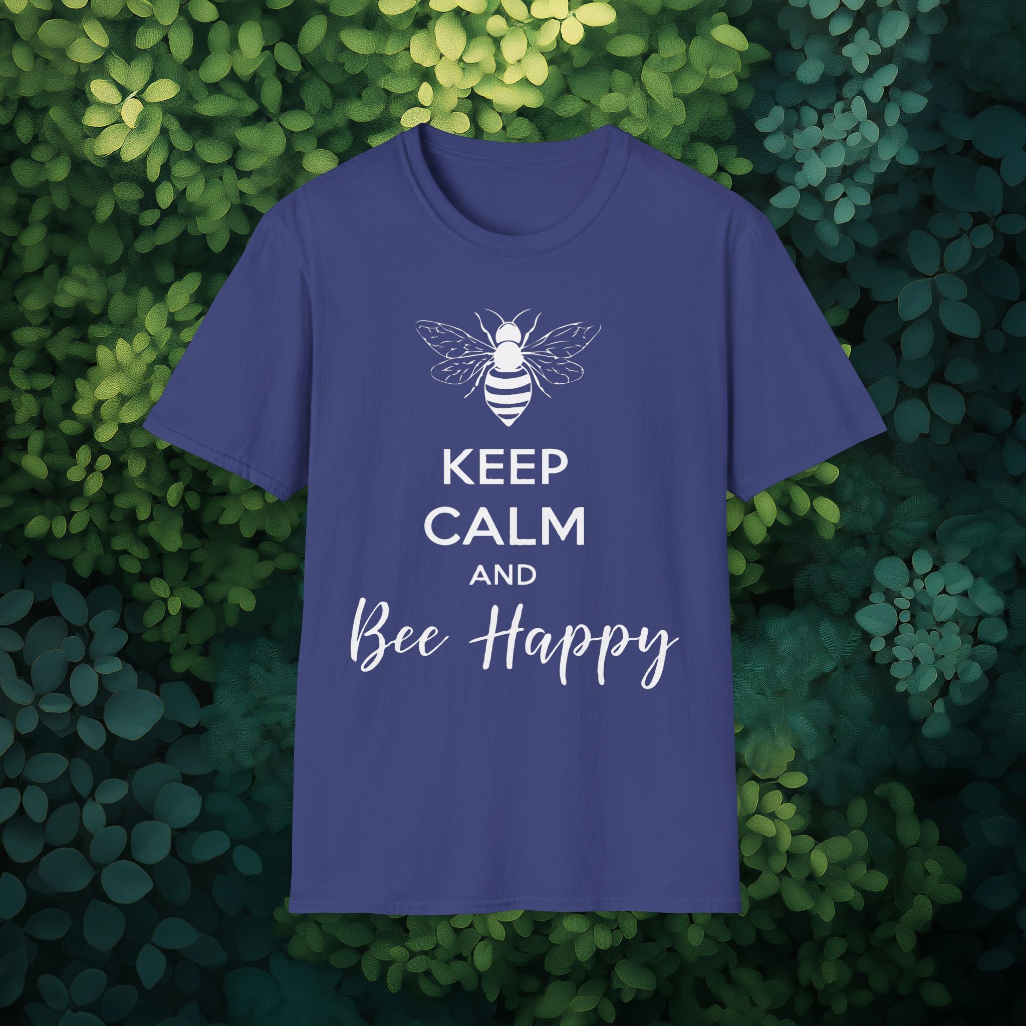 Keep Calm and Bee Happy Motivational T-Shirt