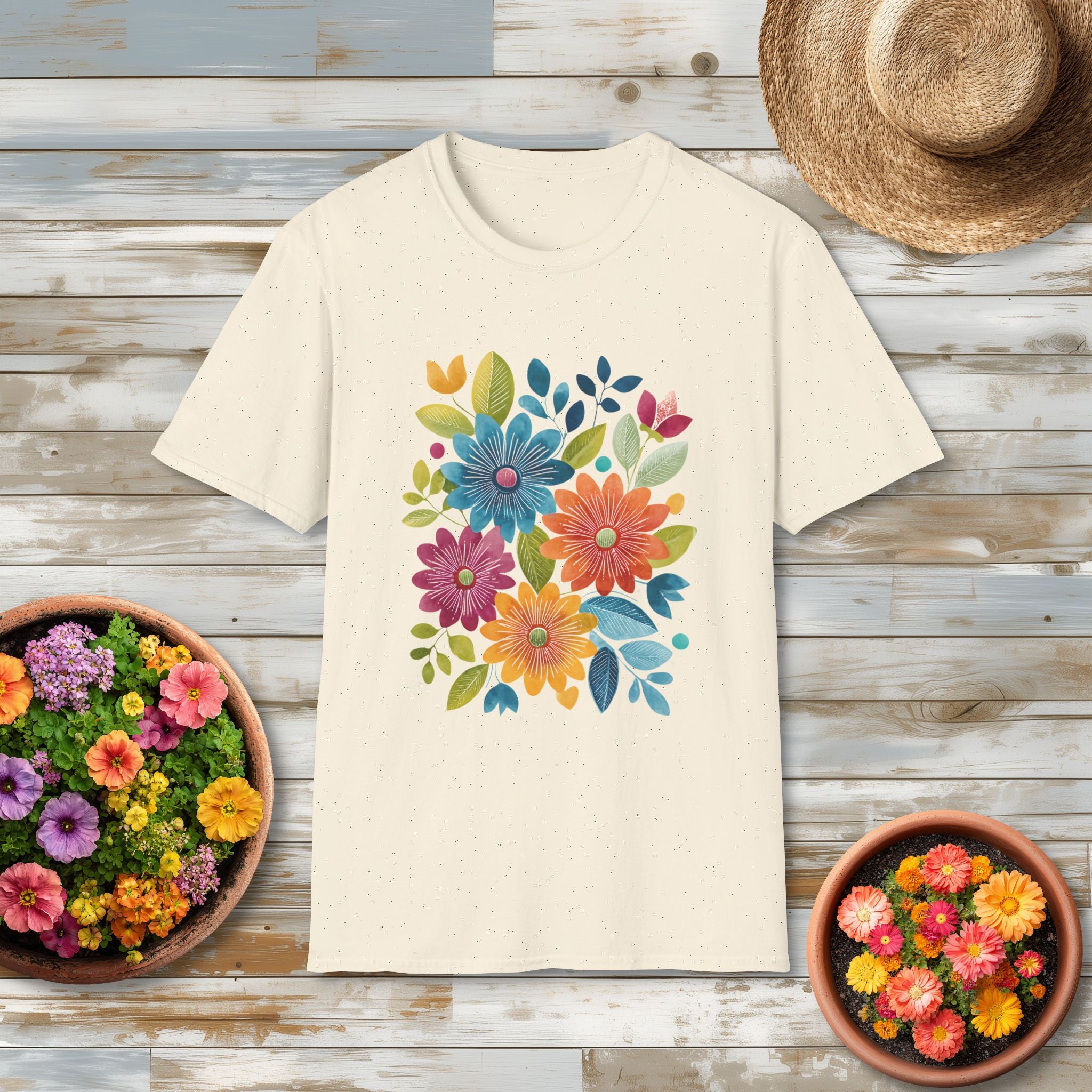 Retro Floral Collage Tee