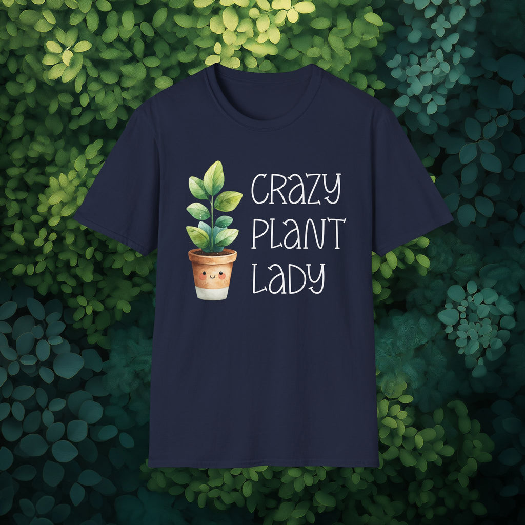 Crazy Plant Lady, Cartoon Houseplant T-Shirt