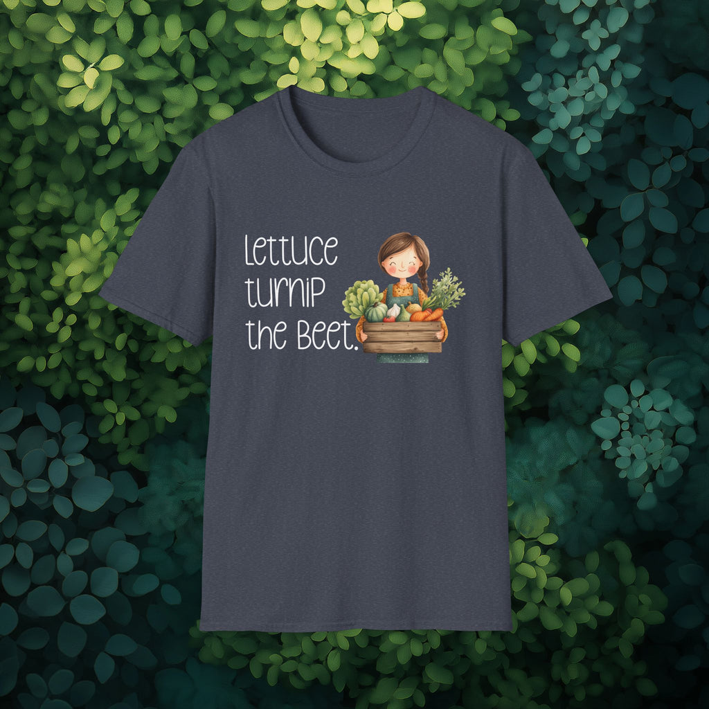 Lettuce Turnip the Beet, Cartoon Gardener T-Shirt