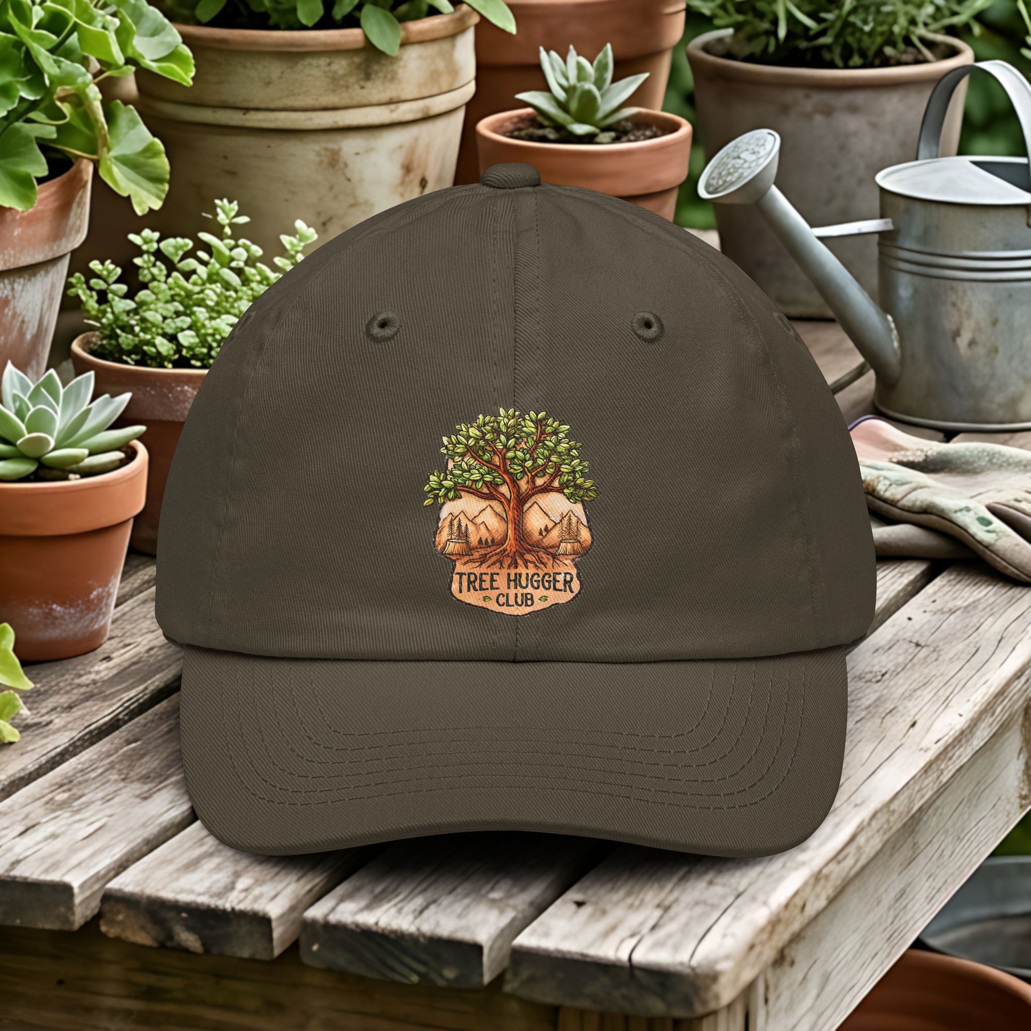 National Park Style Tree Hugger Club Emblem Dad Hat