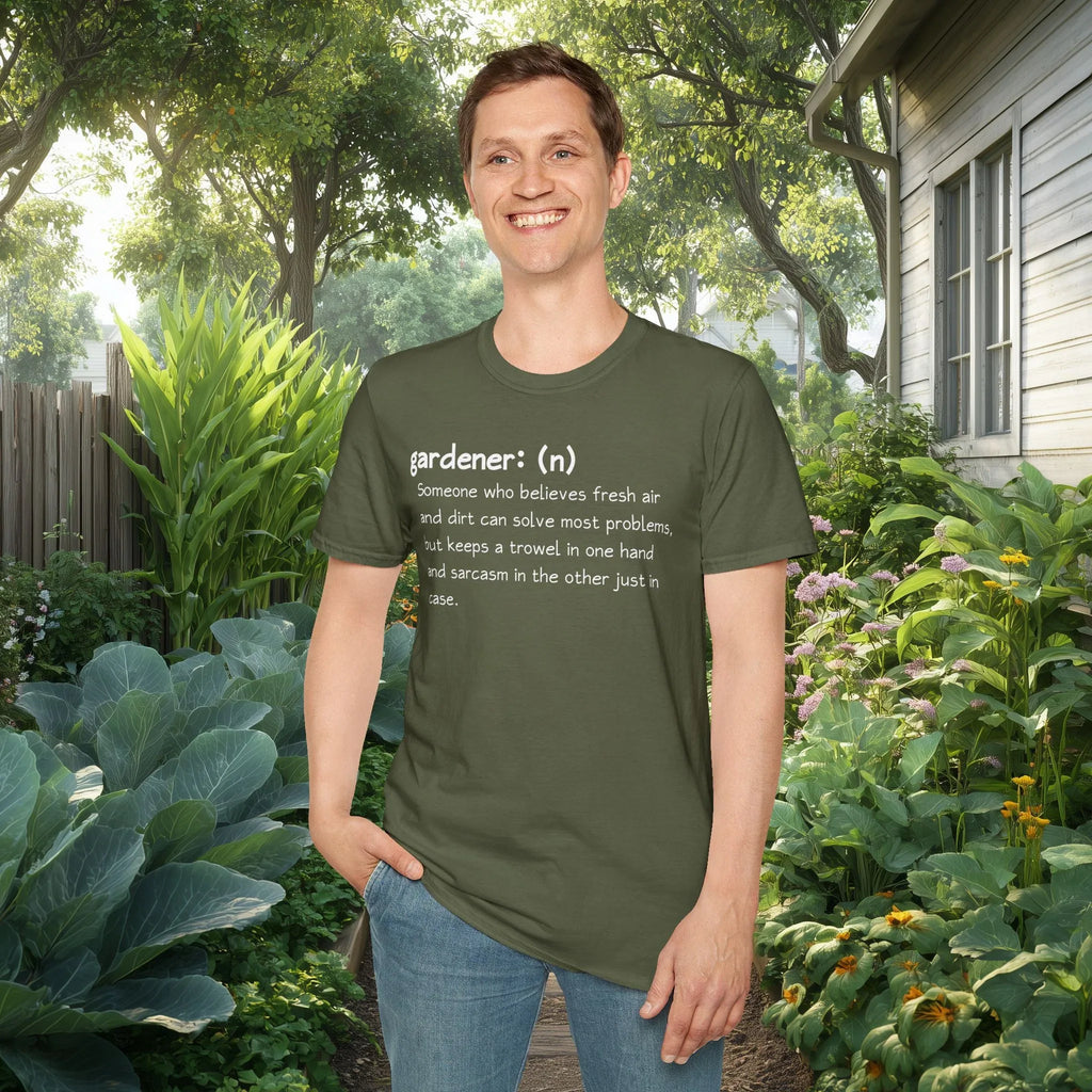 Gardener Definition, Trowel and Sarcasm, Sassy T-Shirt