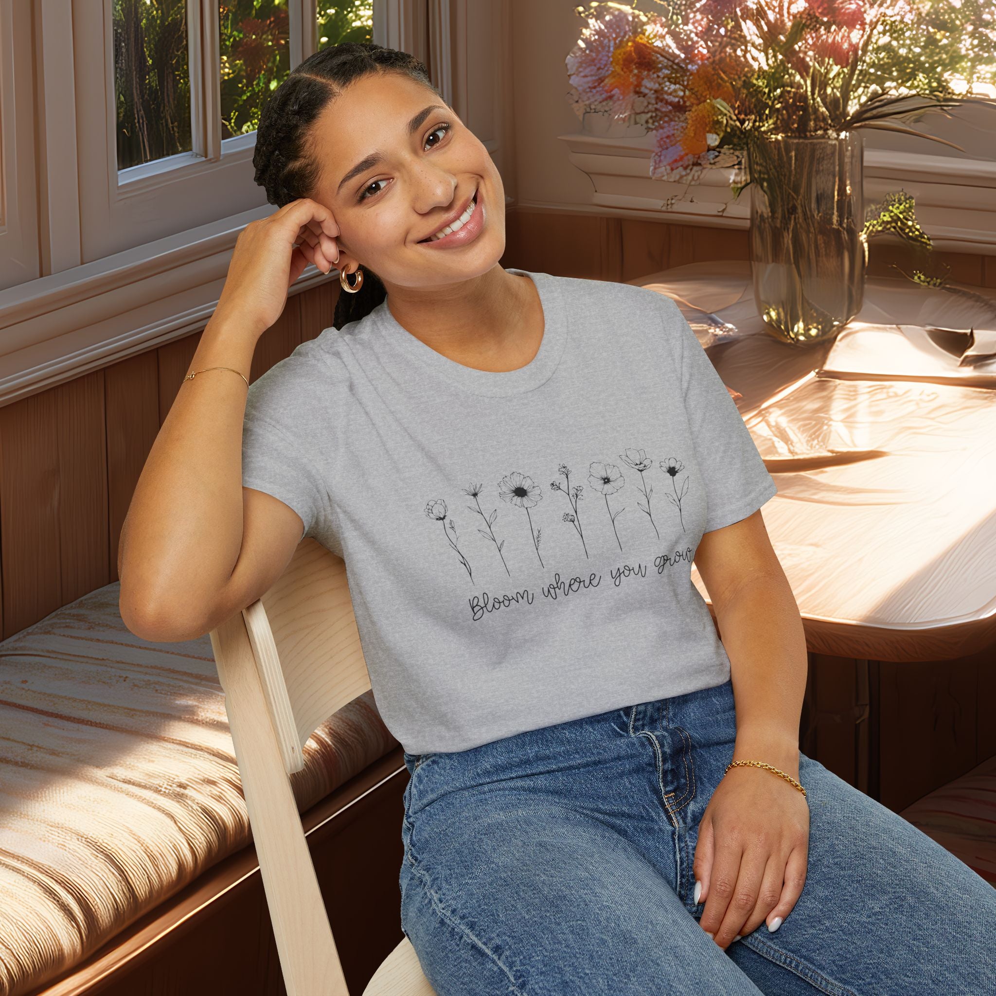 Bloom Where You Grow Motivational T-Shirt