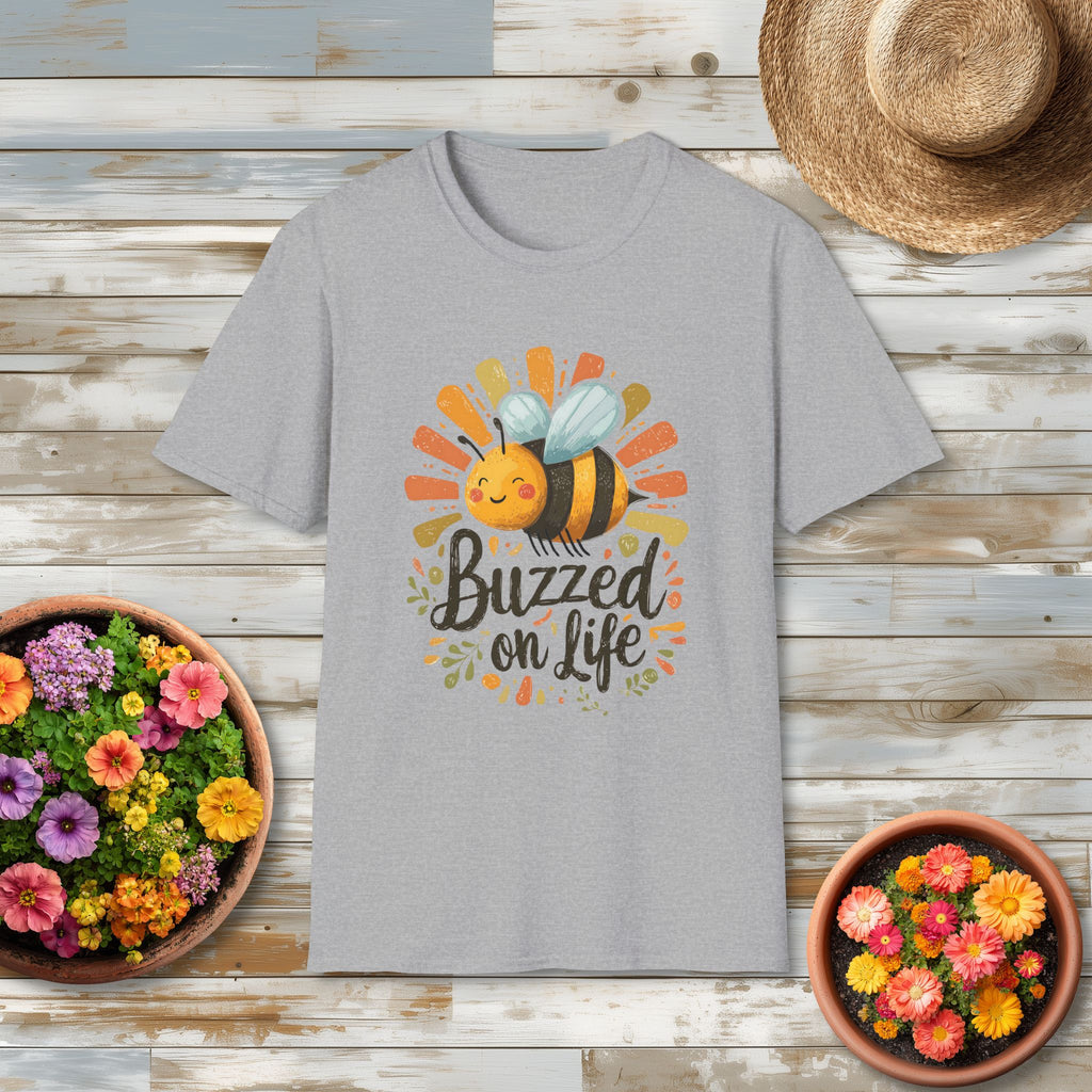 Buzzed on Life Sweet Bee T-shirt for Nature Lovers