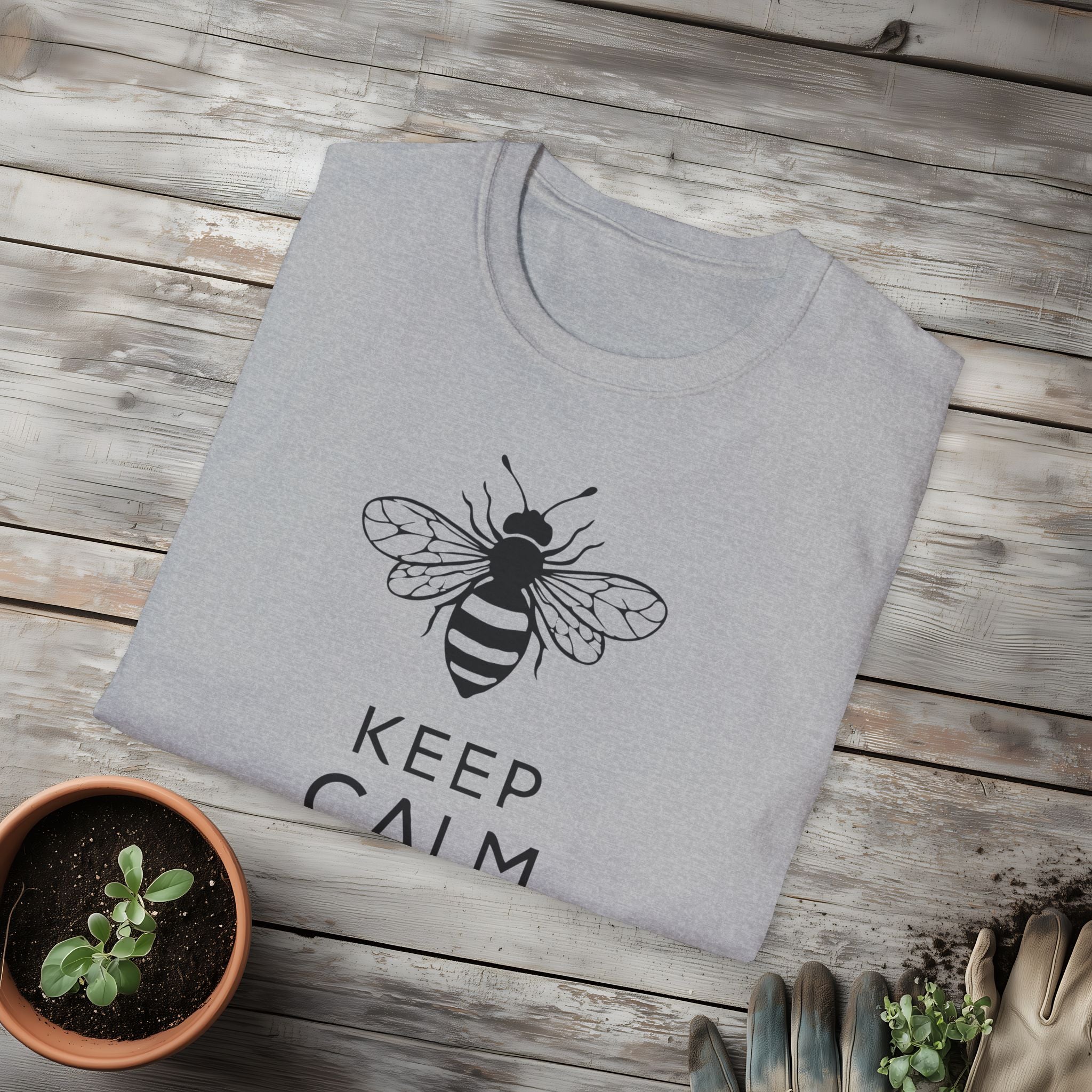 Keep Calm and Bee Strong Motivational T-Shirt