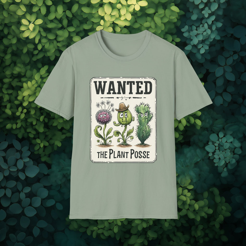 Weedy Plant Posse Wanted Poster T-Shirt