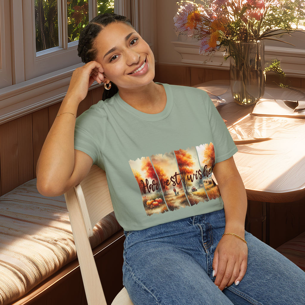 Harvest Wishes Farm Scene T-Shirt