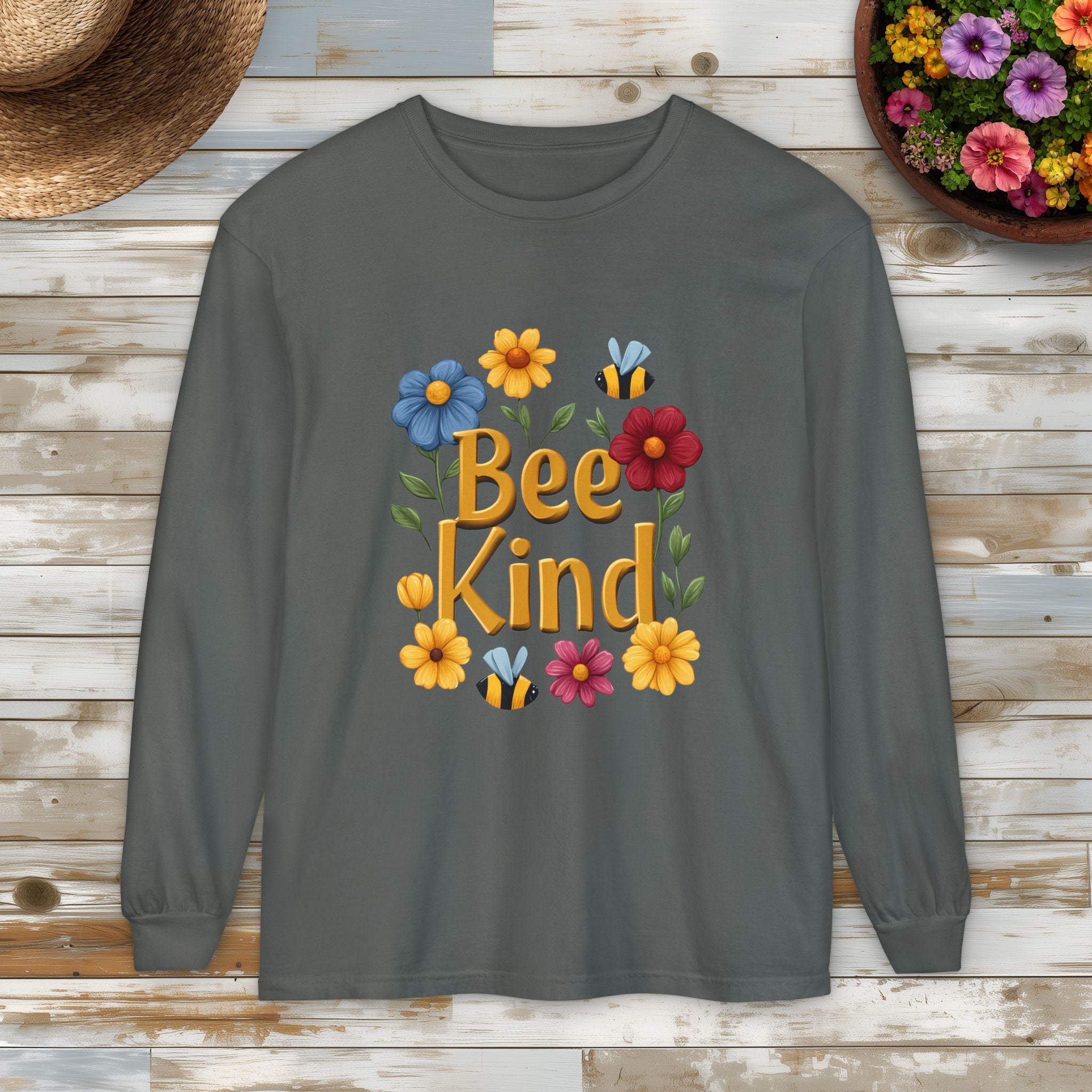 Bee Kind Bloom and Bee Long Sleeve Tee