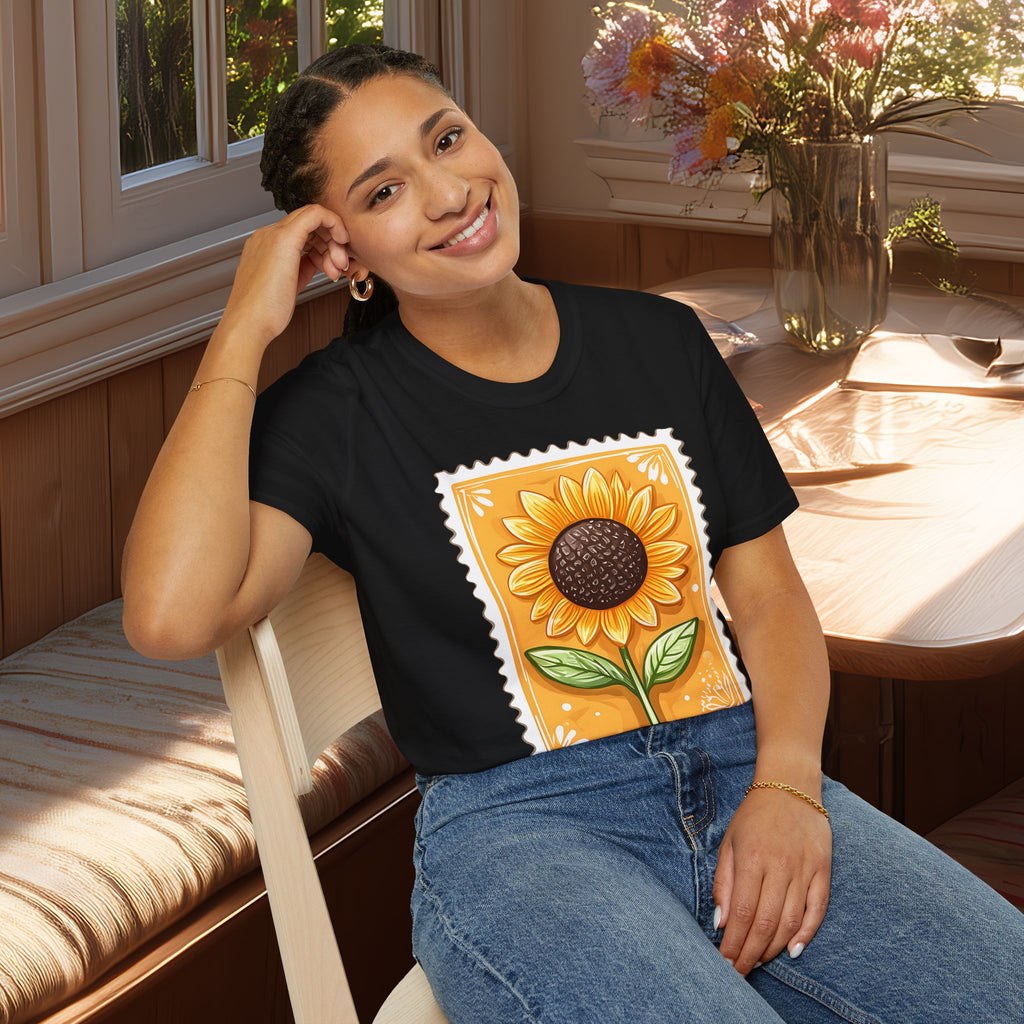 Sunflower Postage Stamp T-Shirt