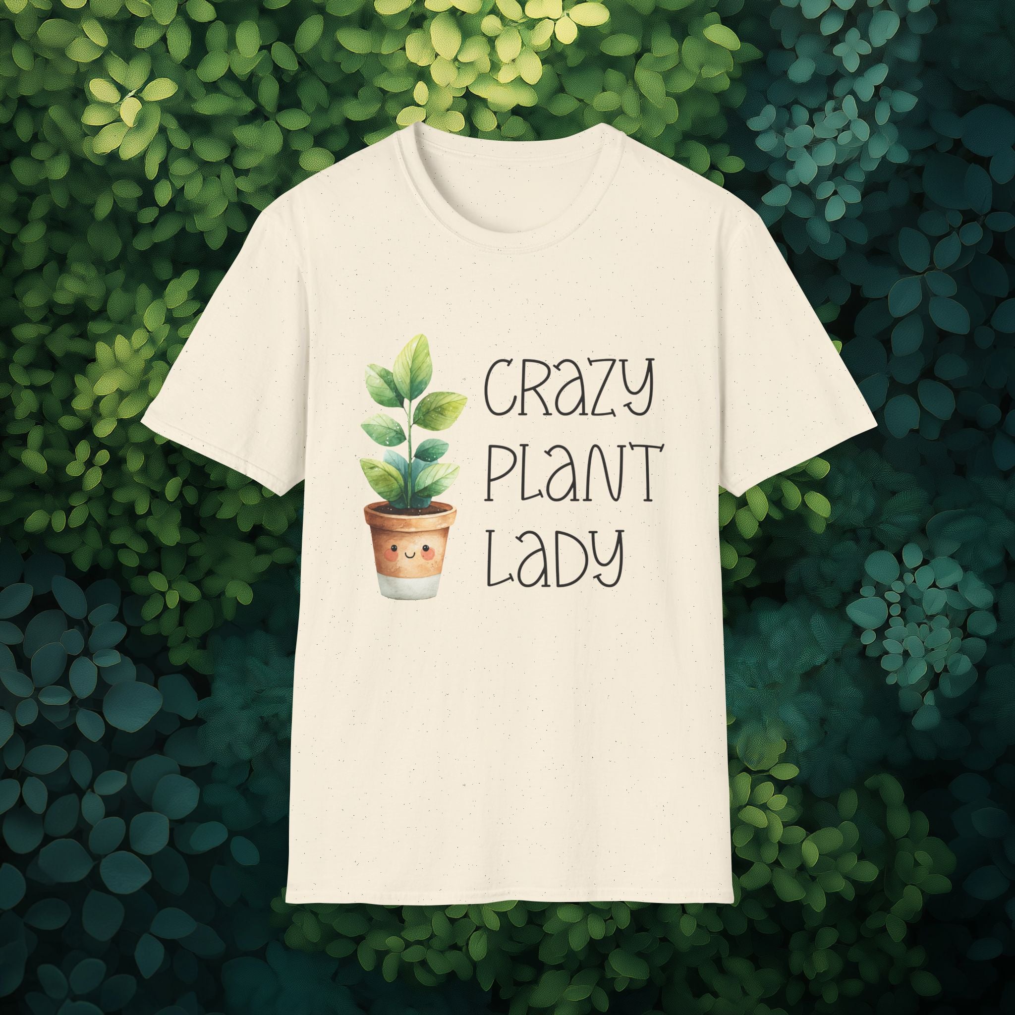 Crazy Plant Lady, Cartoon Houseplant T-Shirt