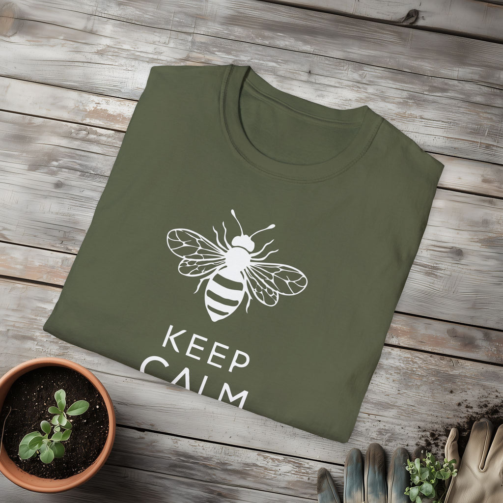 Keep Calm and Bee Strong Motivational T-Shirt