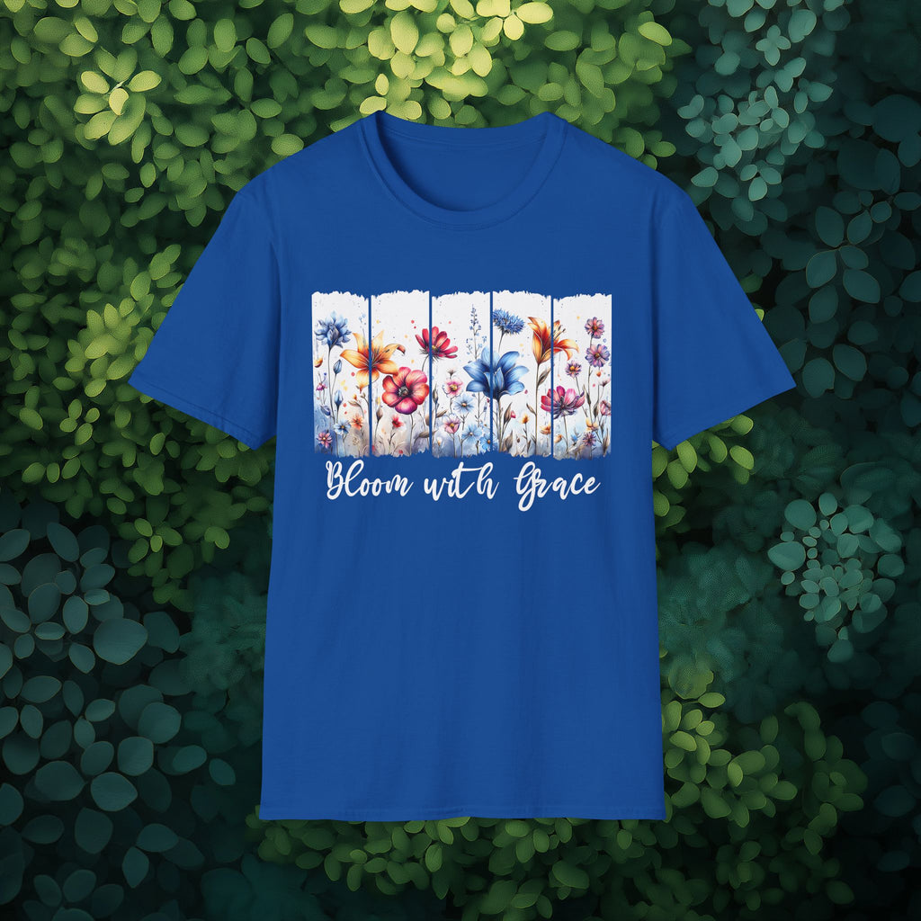 Bloom with Grace  Floral T-shirt for Nature and Flower Lovers