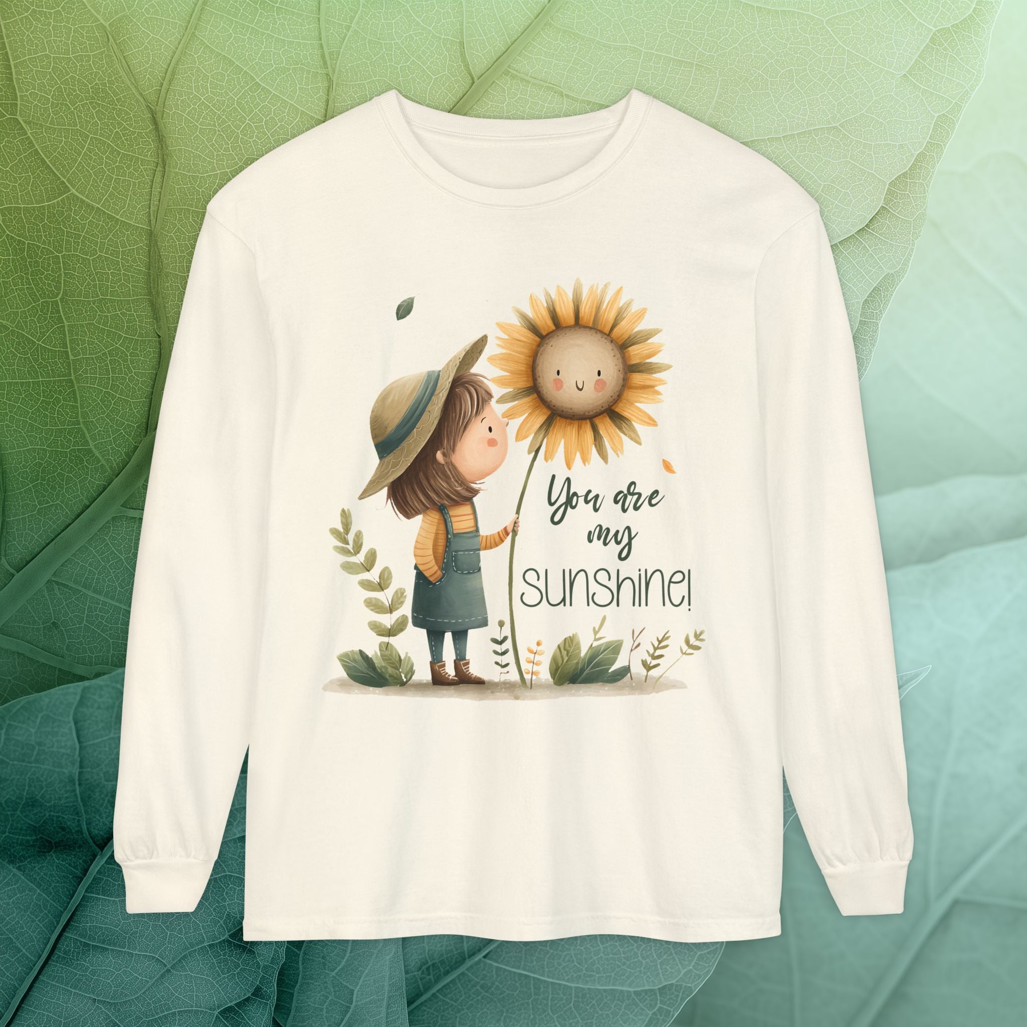 Sunshine Sunflower Girl Long Sleeve Tee