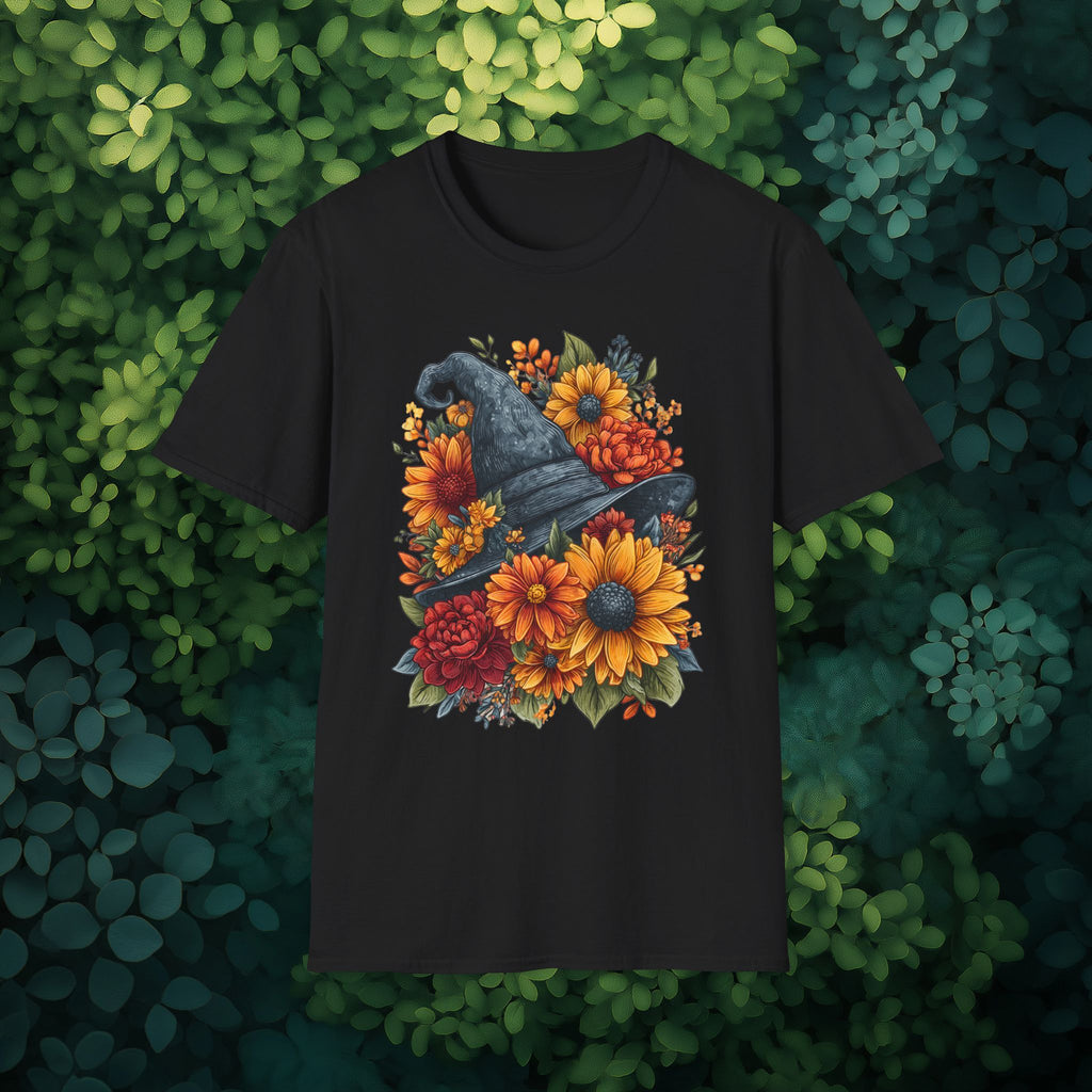 Autumn Floral Witches Hat T-Shirt