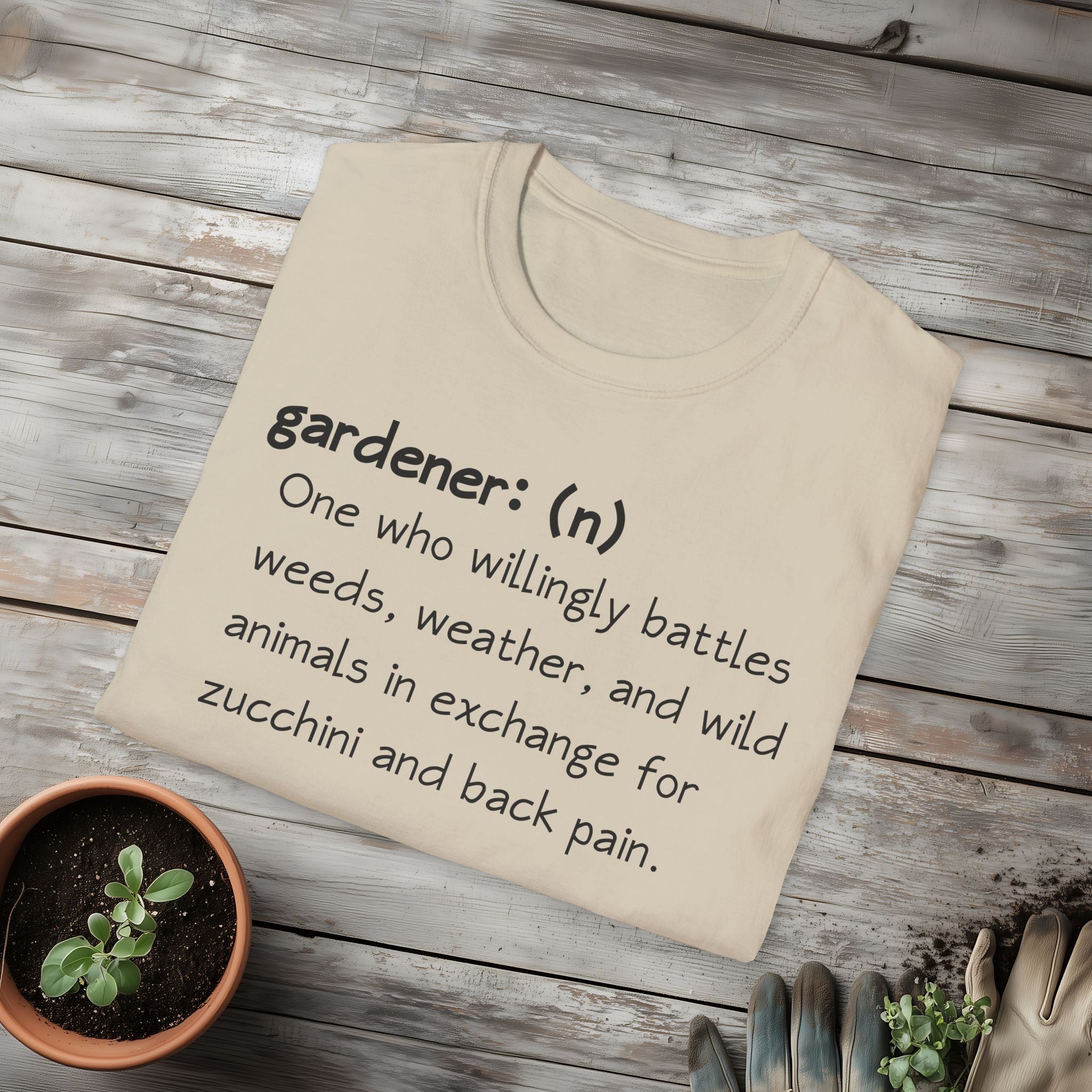 Gardener Definition, Zucchini and Back Pain T-Shirt