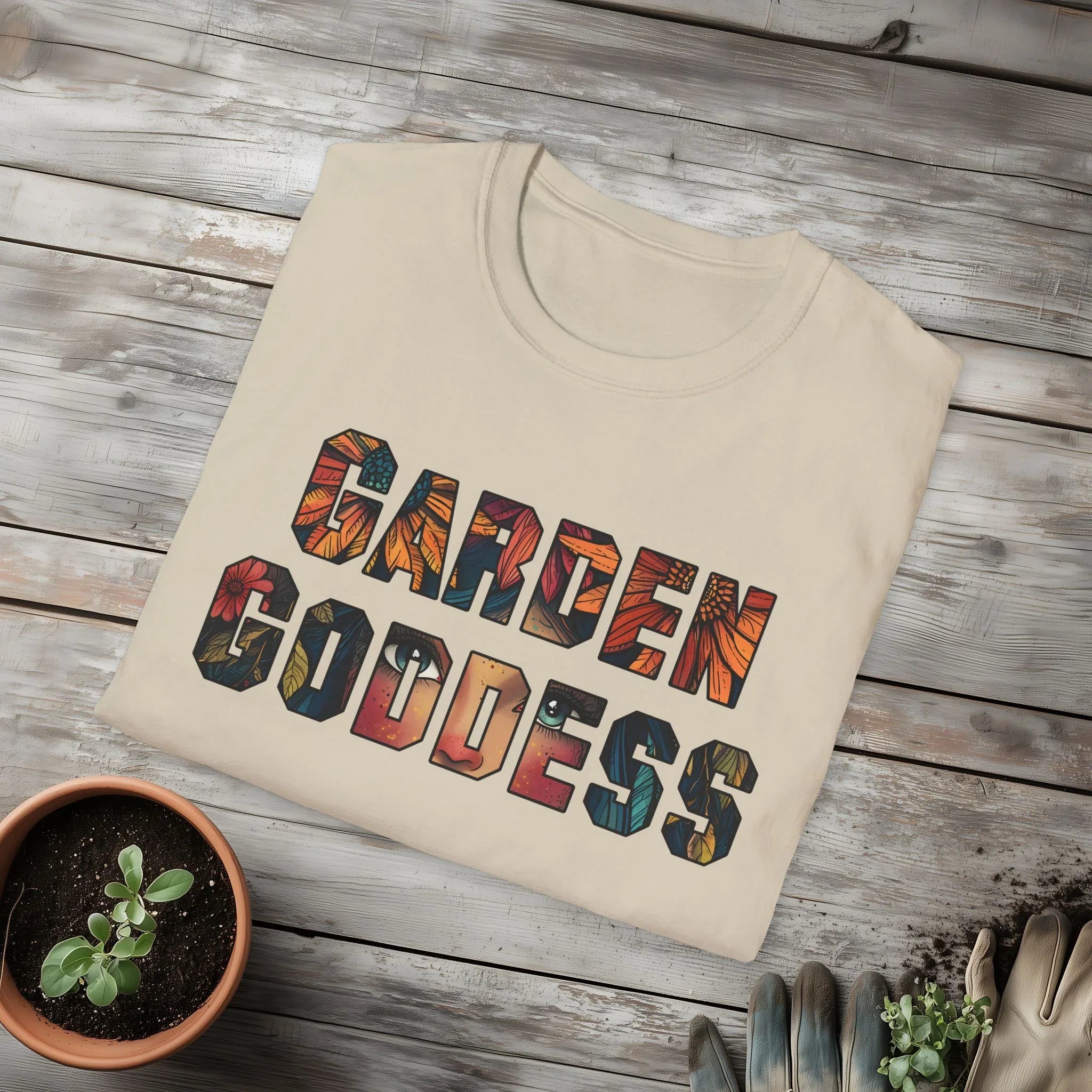 Boho Garden Goddess T-Shirt for  Nature Lovers