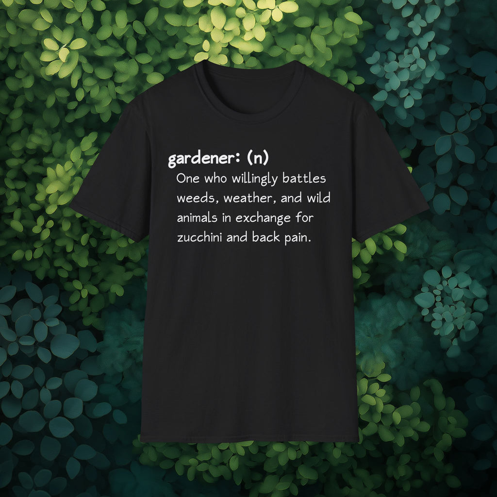 Gardener Definition, Zucchini and Back Pain T-Shirt
