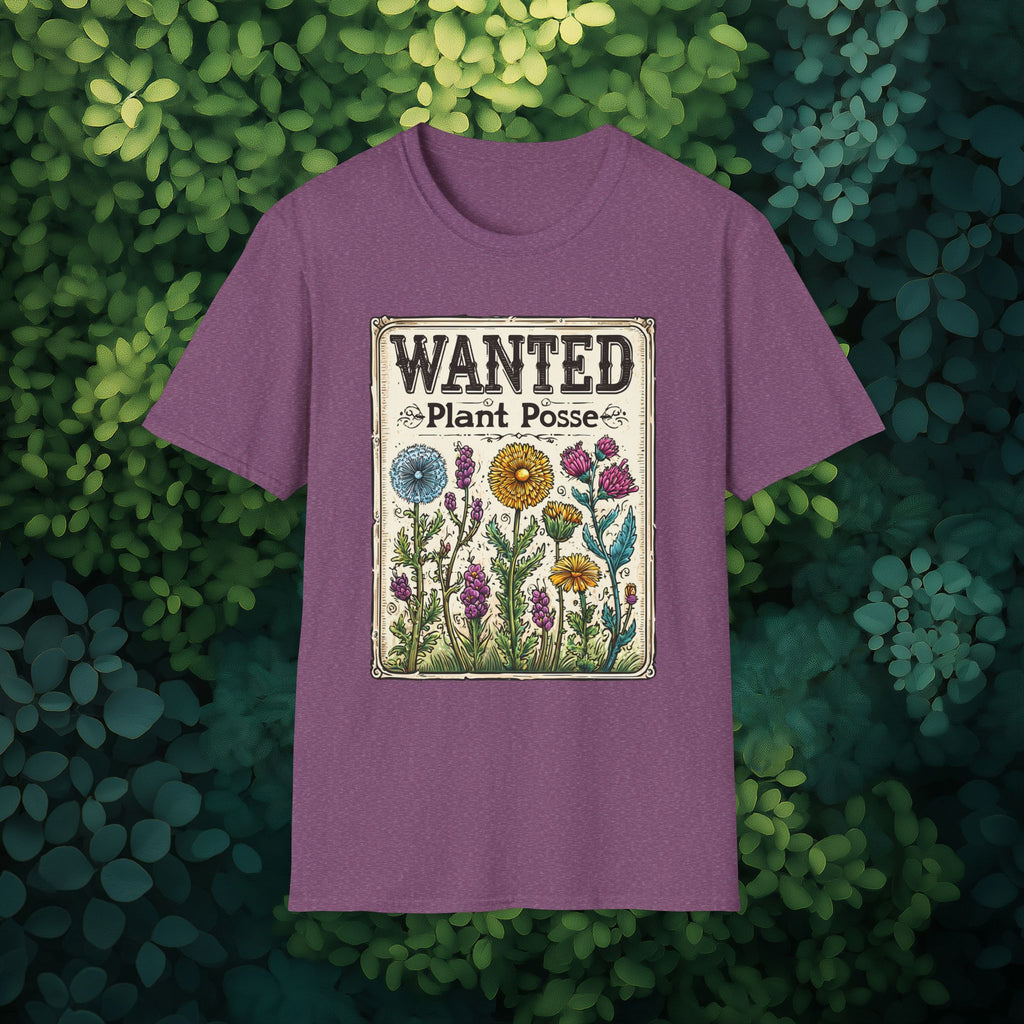 Plant Posse Wanted Poster T-Shirt – Funny Gardening Design