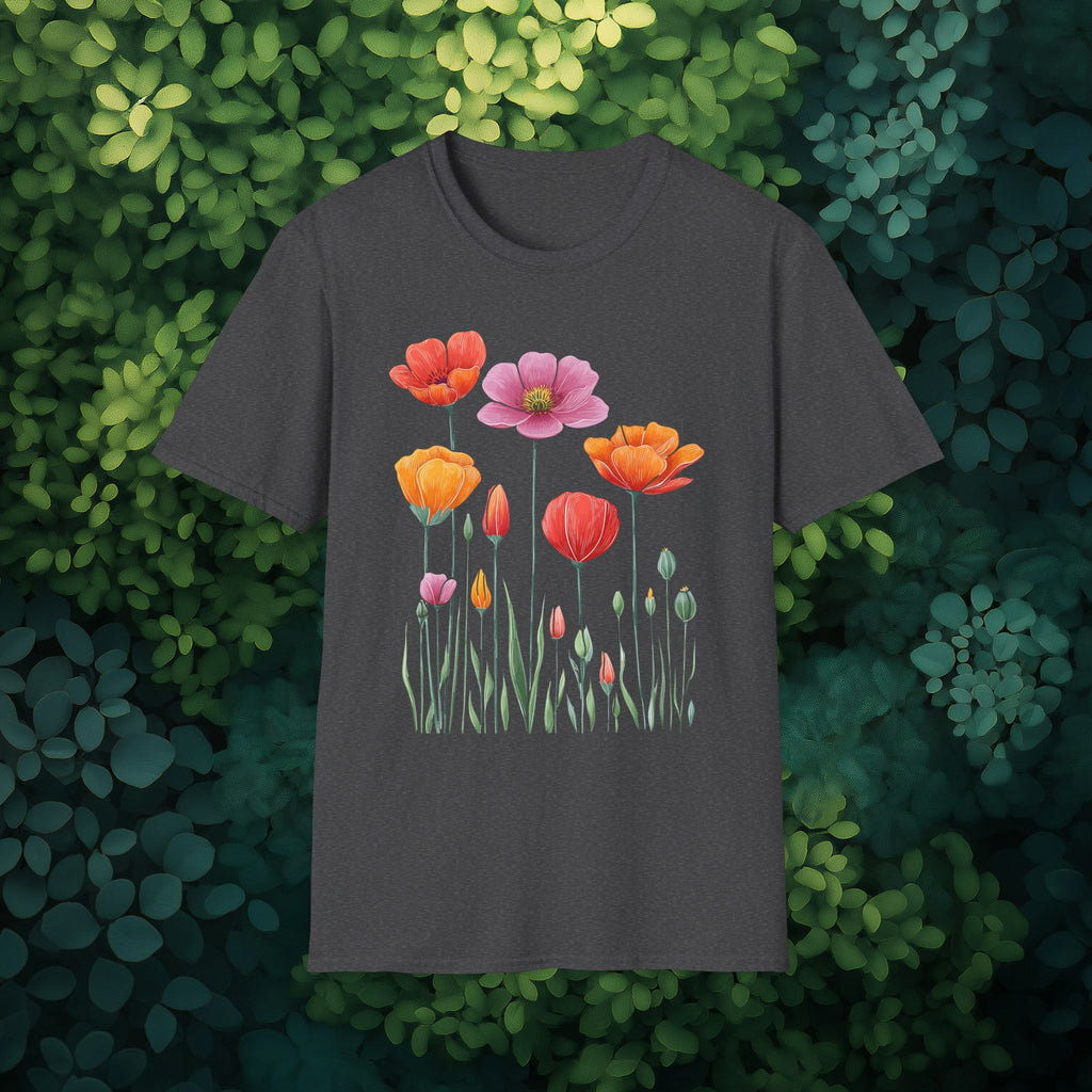 Blooming Poppies T-Shirt for Gardeners