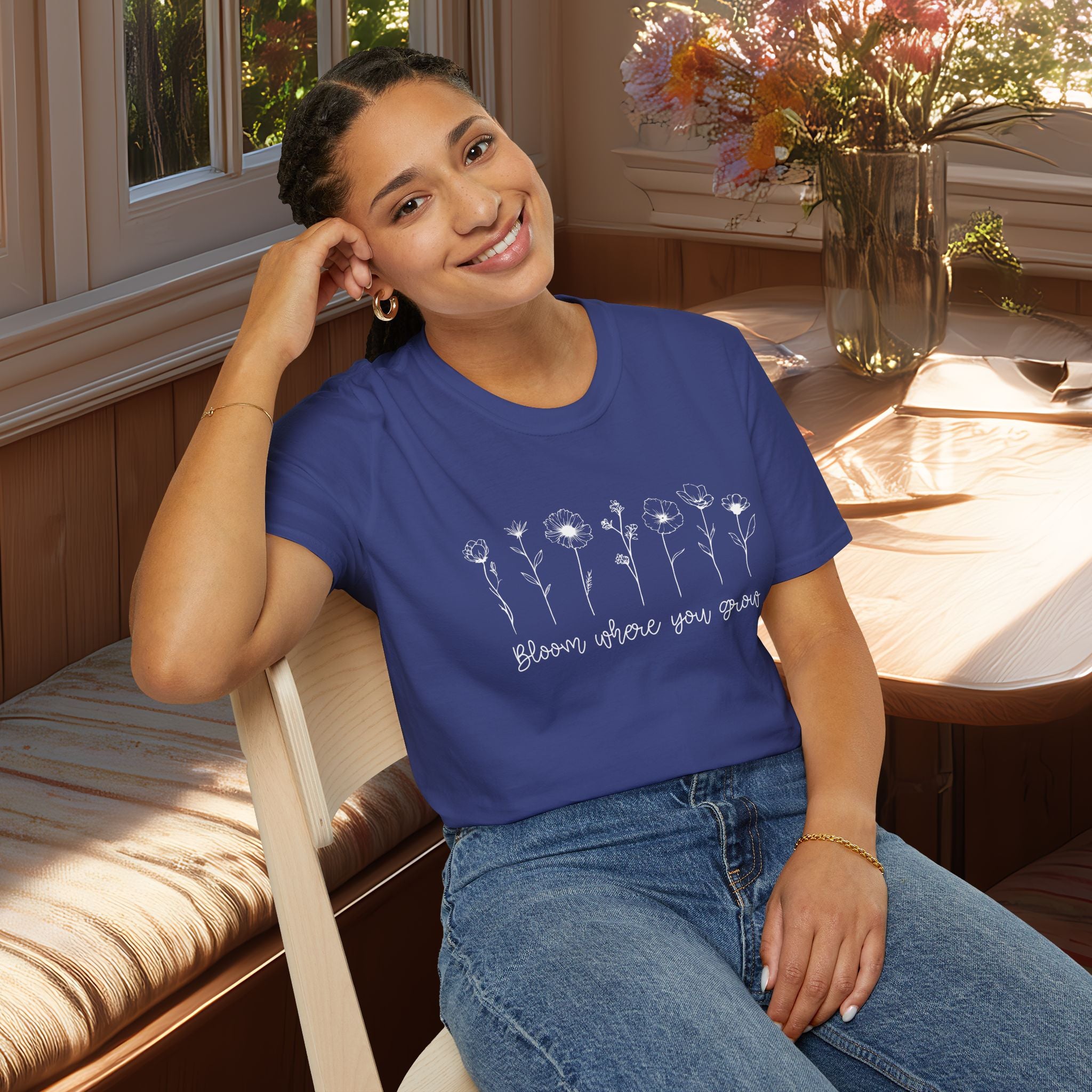 Bloom Where You Grow Motivational T-Shirt