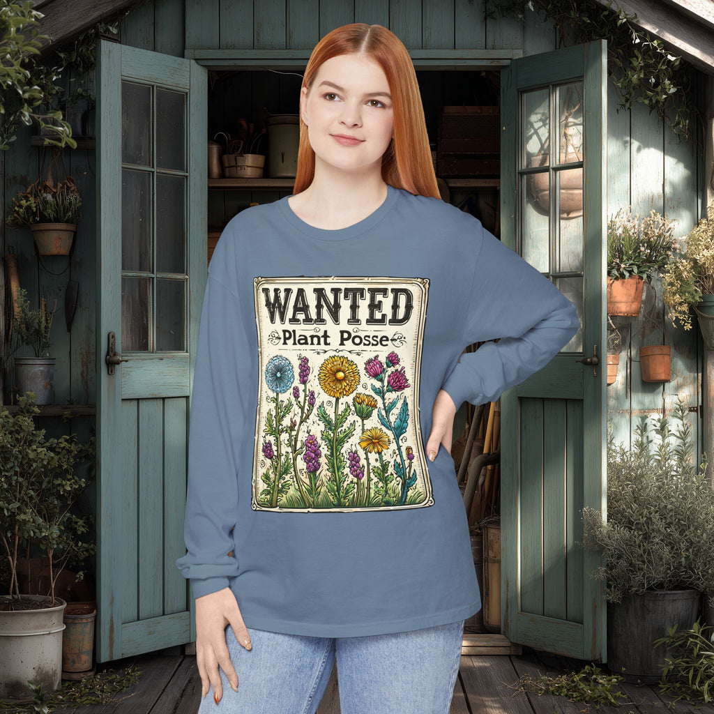 Plant Posse Wanted Poster Long Sleeve T-Shirt