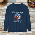 Blooming Strong Patriotic Long Sleeve Tee