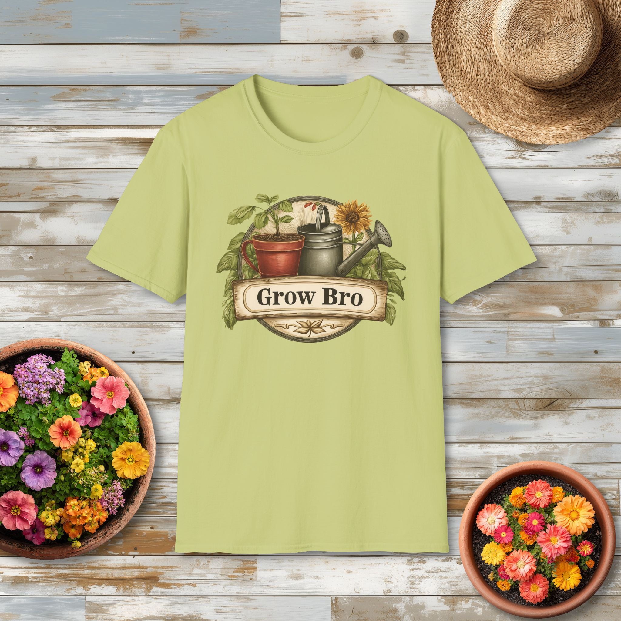 Vintage Grow Bro T-Shirt for  Backyard Gardeners