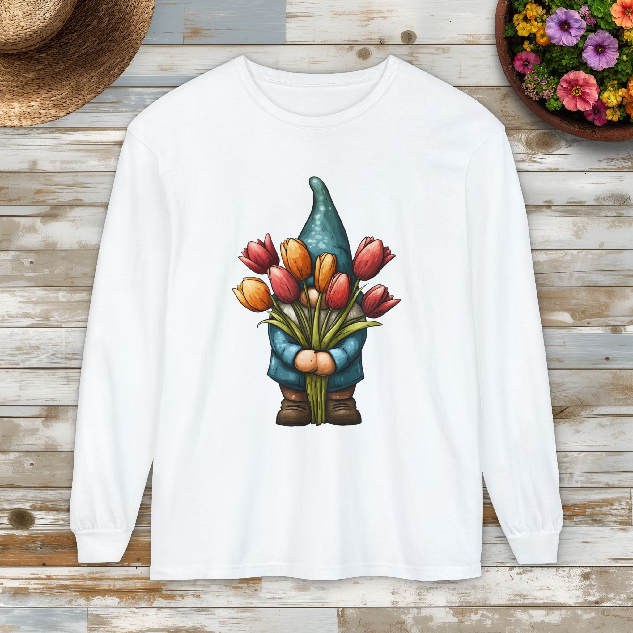 Bashful Romantic Gnome Long Sleeve Tee