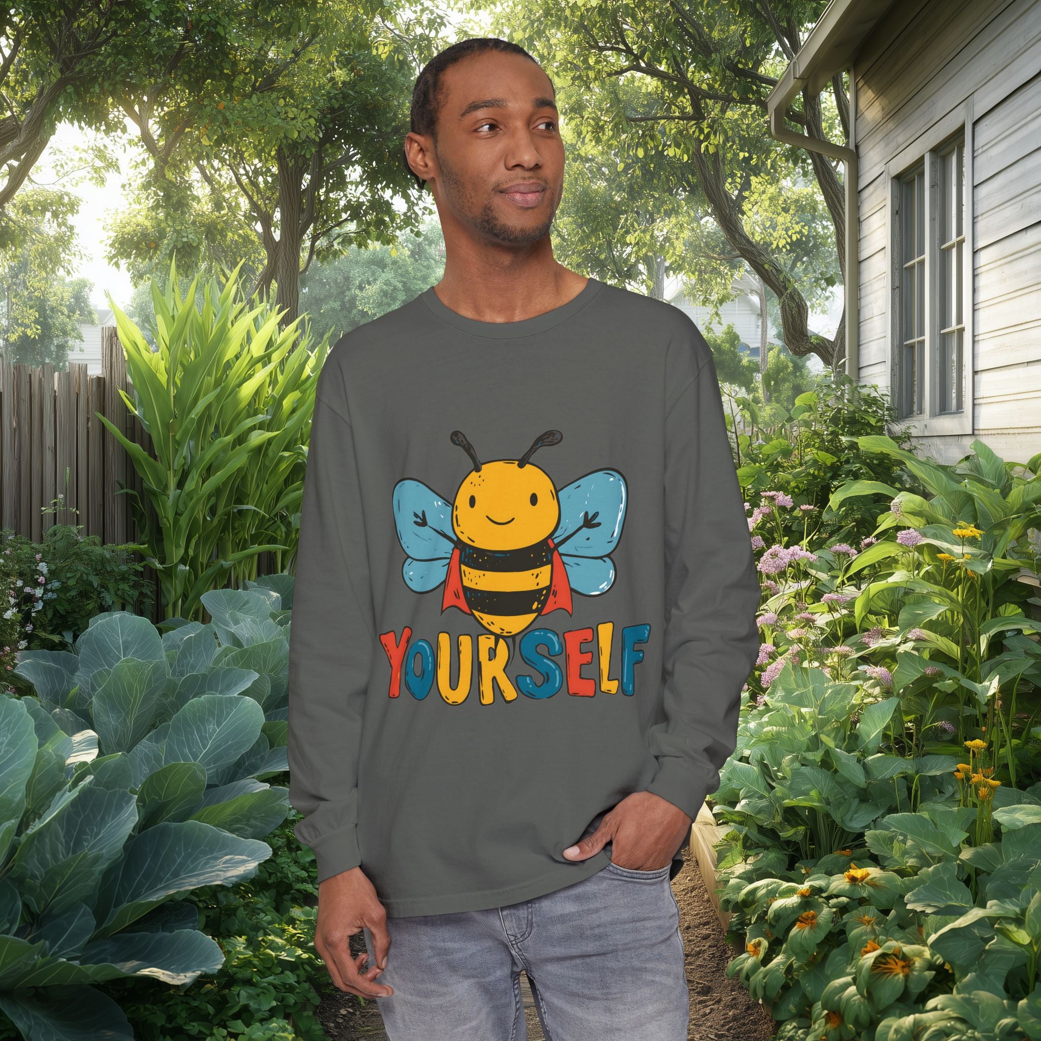 Superhero Bee Yourself Long Sleeve Tee