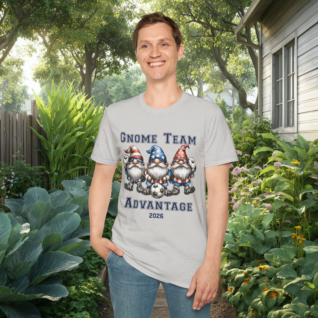 Gnome Team Advantage 2026 Patriotic Soccer Gnome T-Shirt