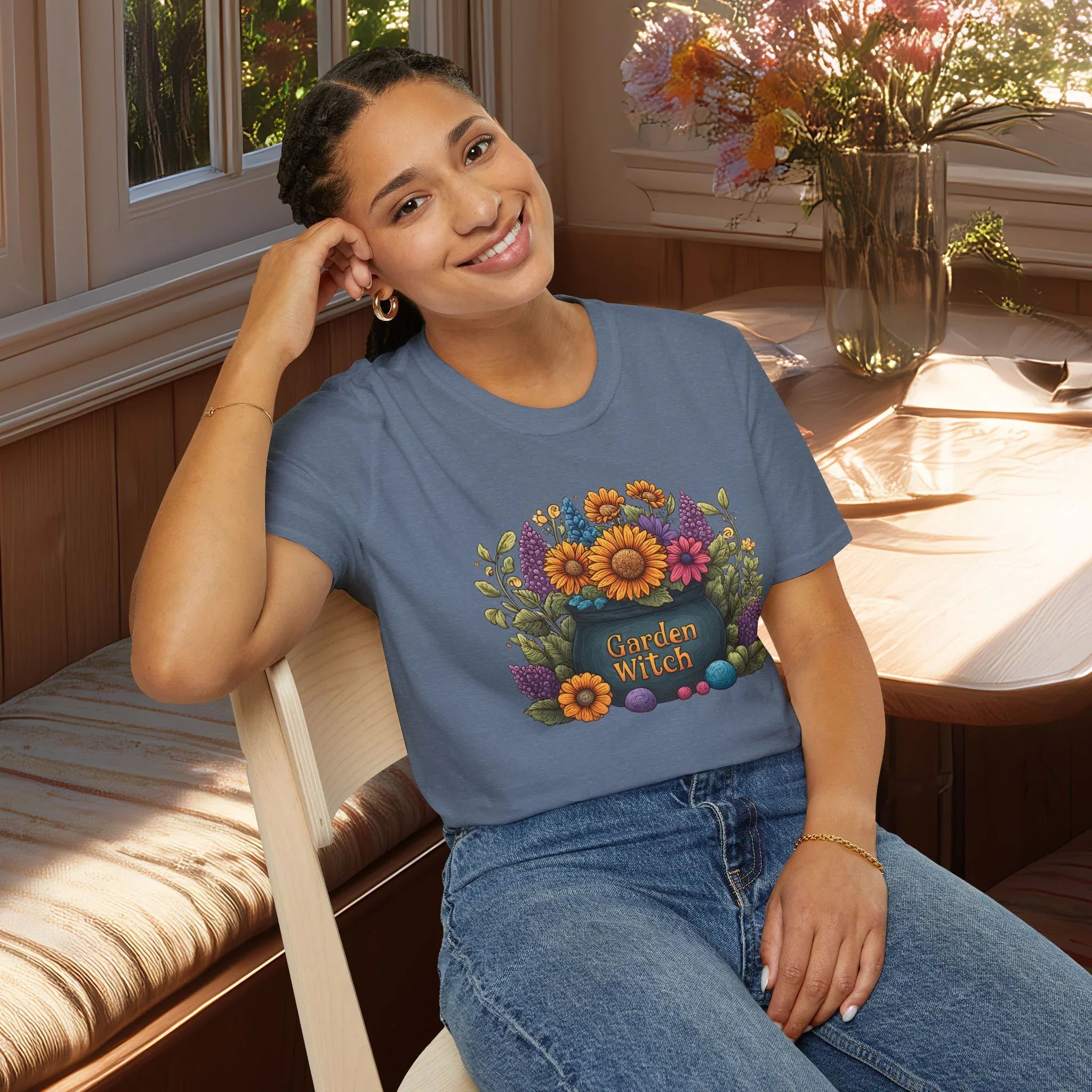 Garden Witch Wildflower Cauldron T-Shirt