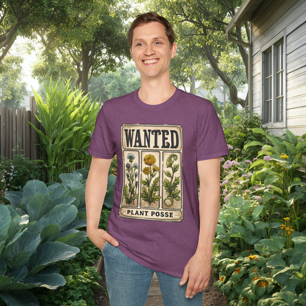 Wanted Poster Weed Plant Posse T-Shirt – Punny Garden Humor