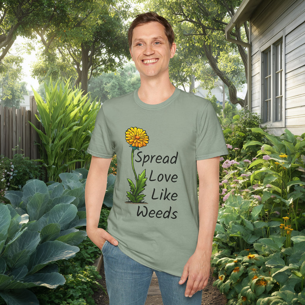 Spread Love Like Weeds T-Shirt – Cute Dandelion Design