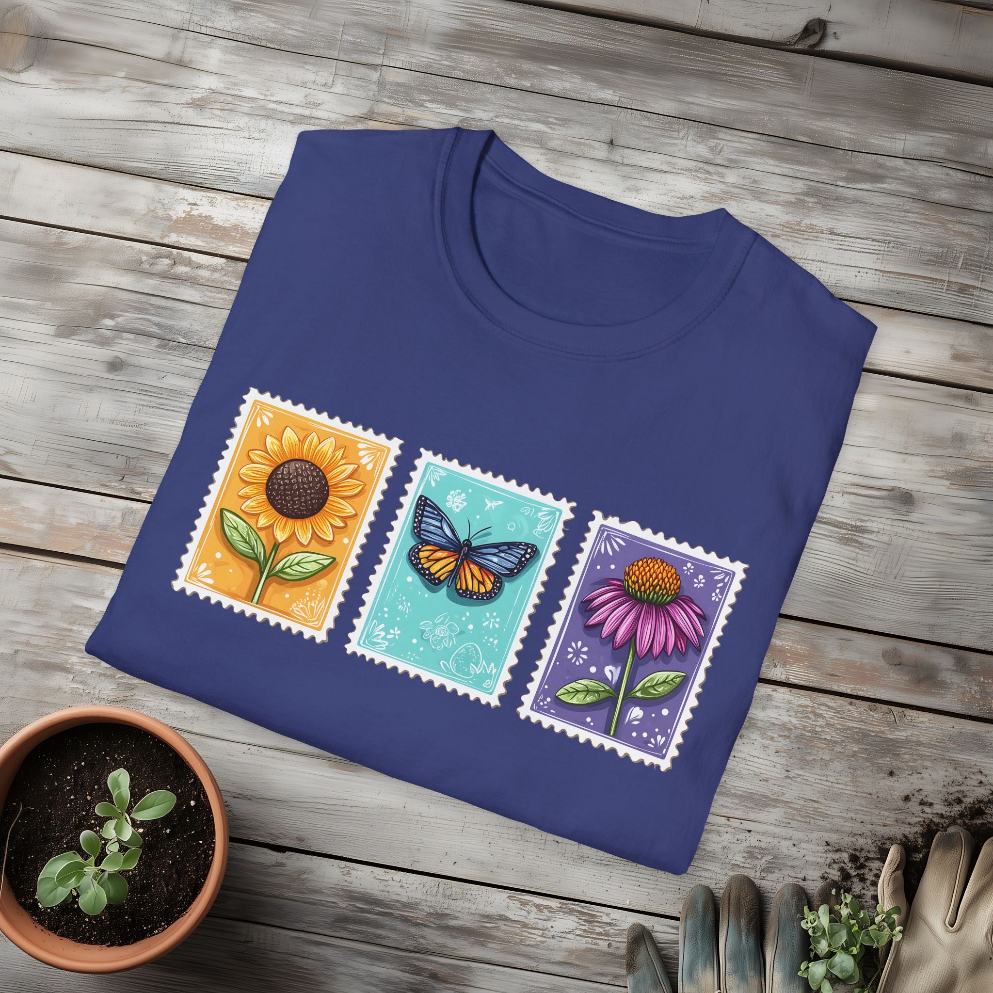 Trio of Floral Postage Stamps T-Shirt