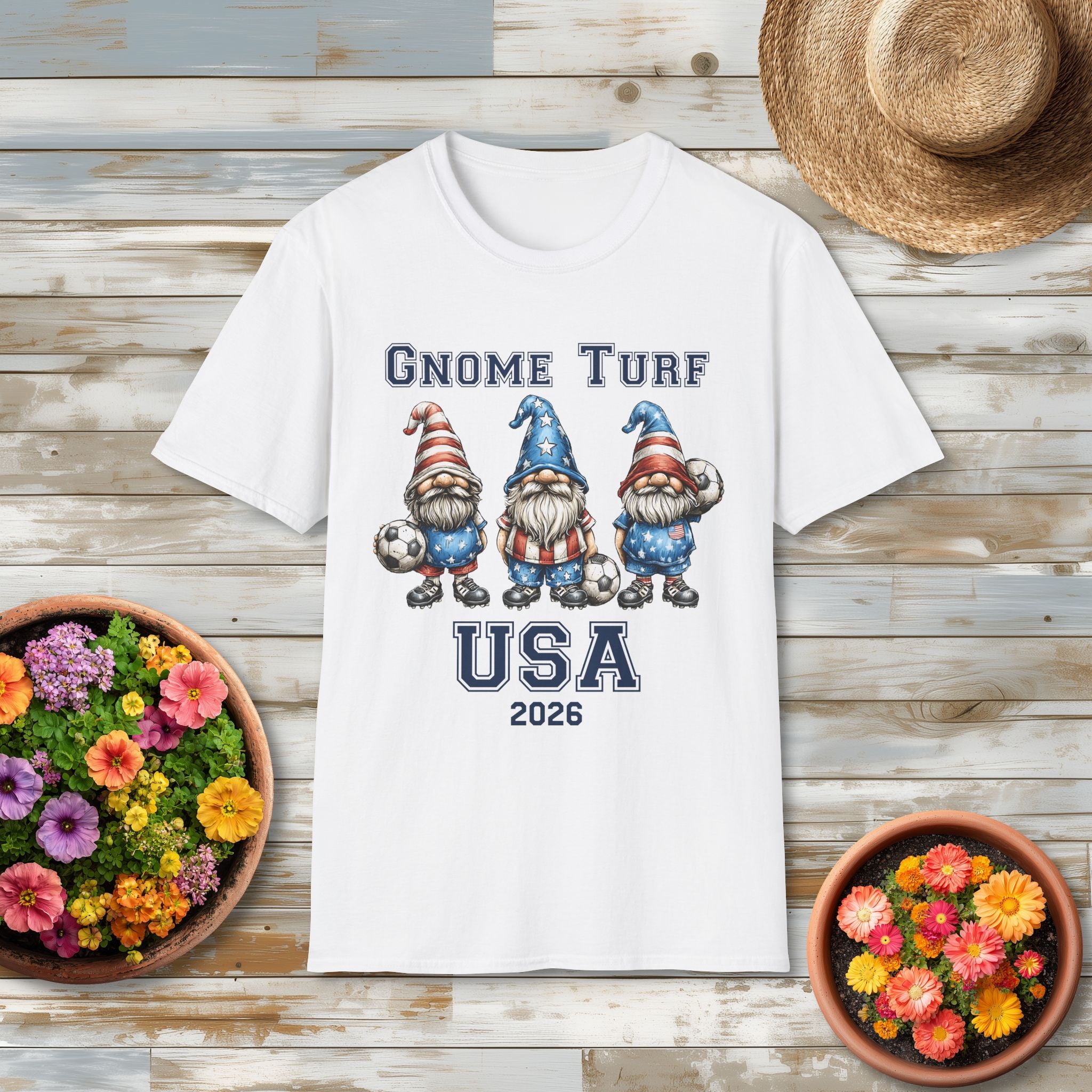 Gnome Turf USA 2026 Soccer Gnome T-Shirt