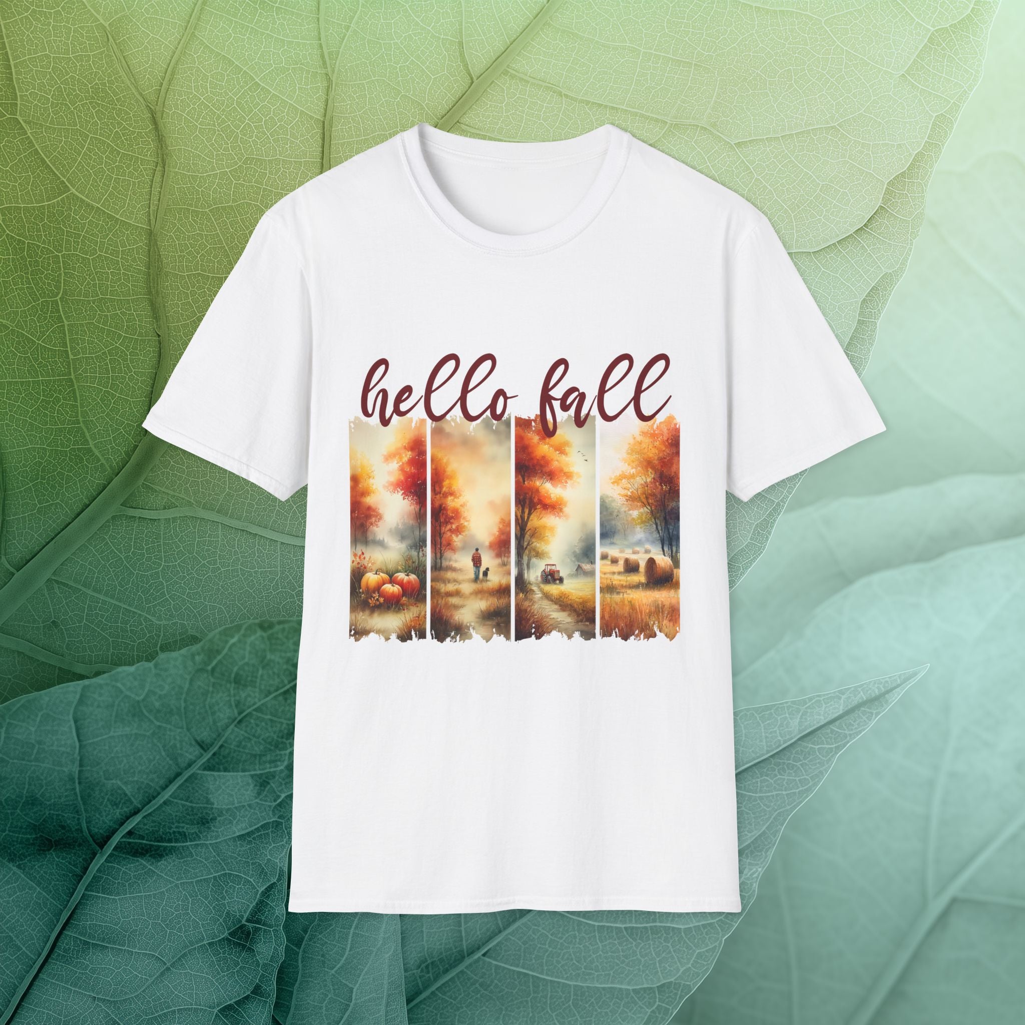 Hello Fall Scenic Farm T-Shirt