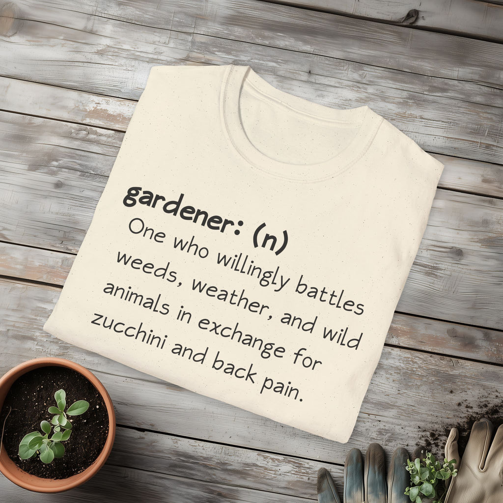 Gardener Definition, Zucchini and Back Pain T-Shirt