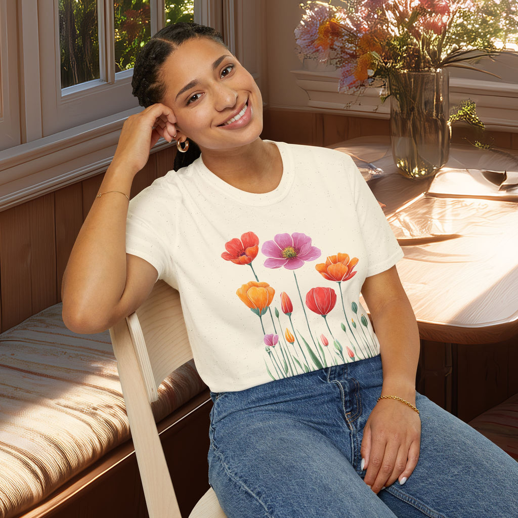 Blooming Poppies T-Shirt for Gardeners